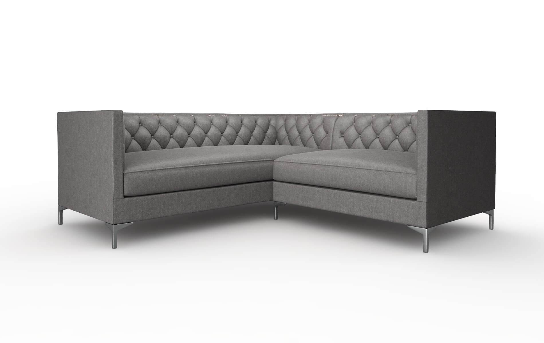 Gosford Sasha Grey Sectional metal legs 1