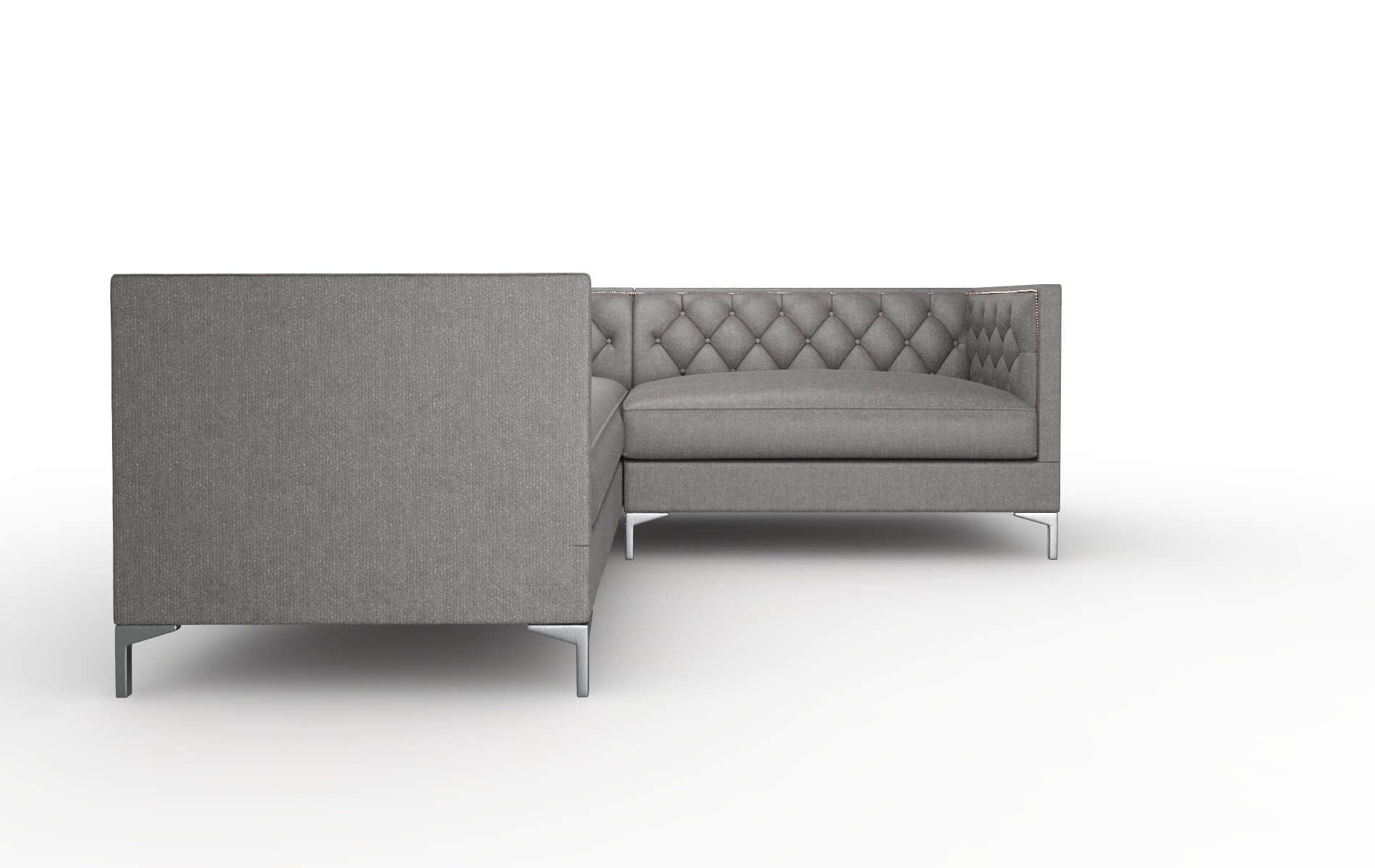 Gosford Sasha Grey Sectional metal legs 2