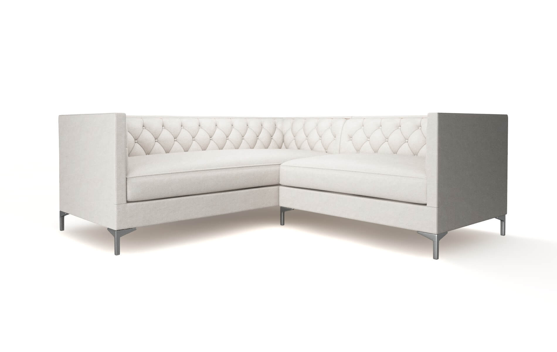 Gosford Suave Dove Sectional metal legs