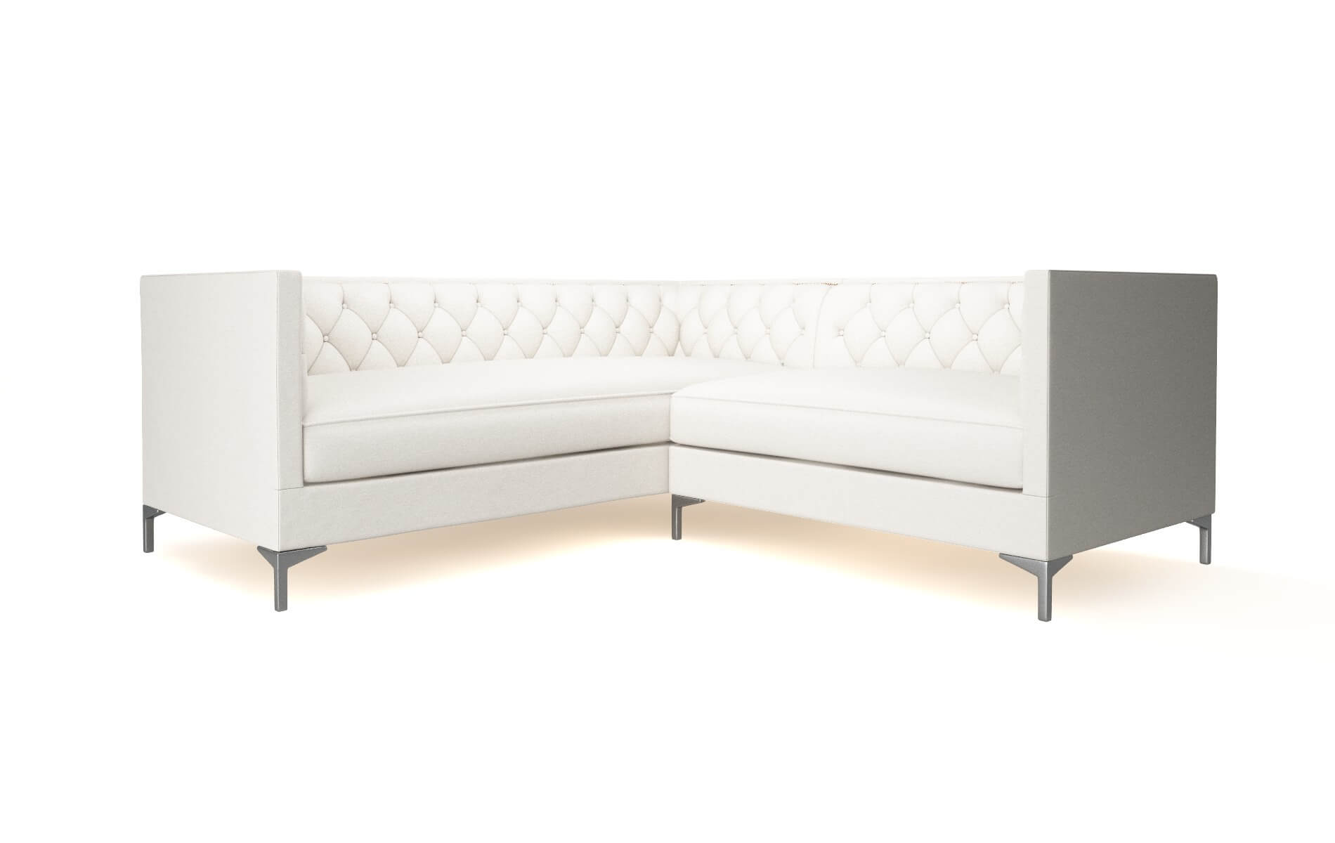 Gosford Venice Eggshell Sectional metal legs 1