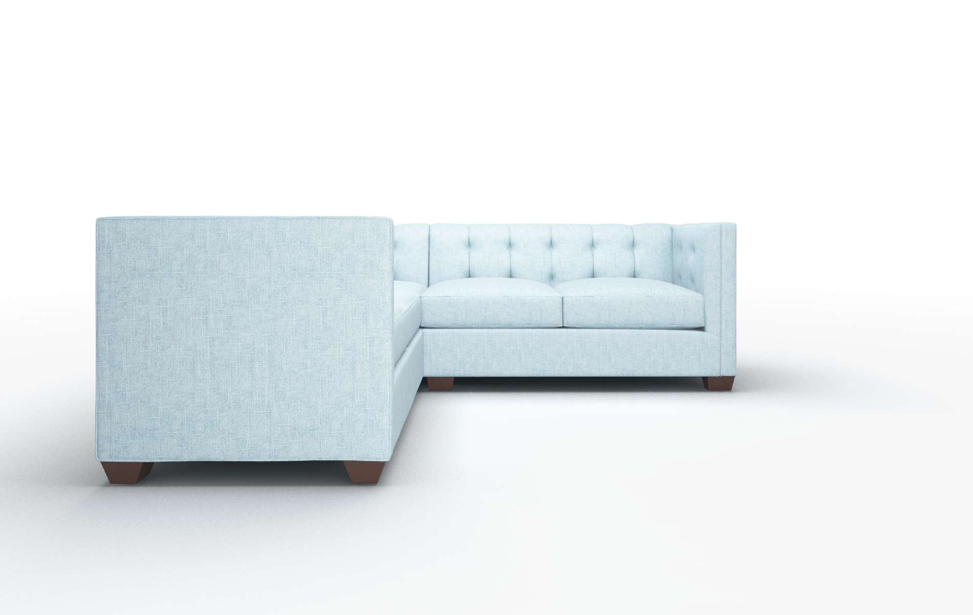 Grant Atlas Turquoise Sectional espresso legs 2