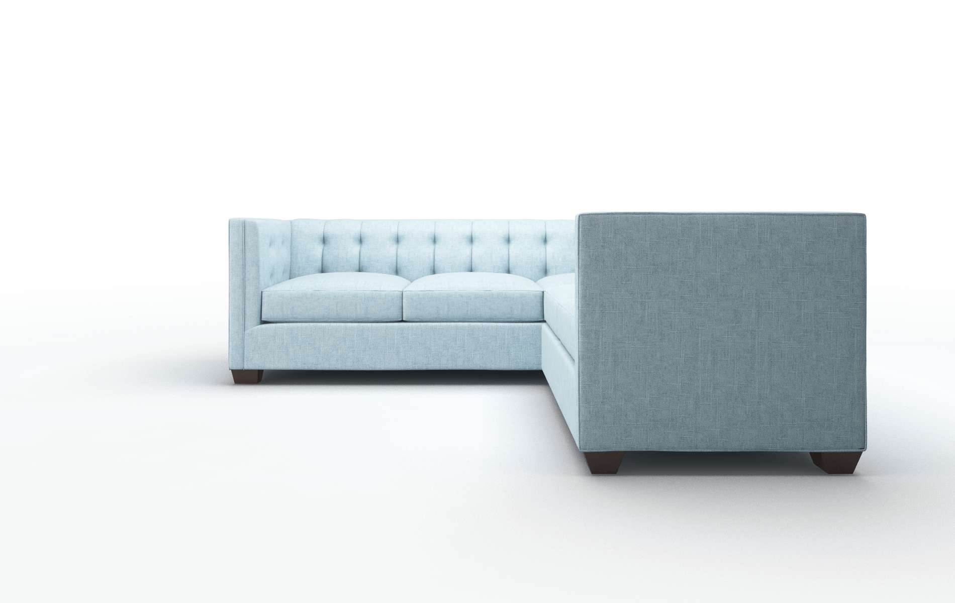 Grant Atlas Turquoise Sectional espresso legs 5