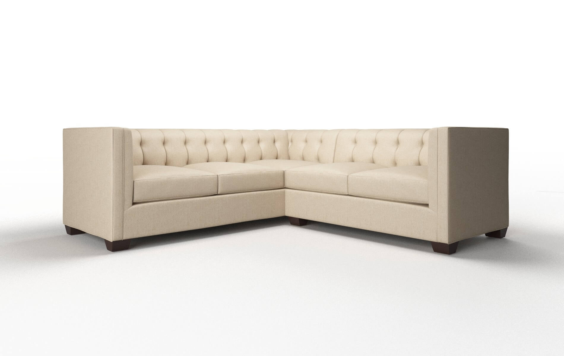 Grant Avenger Burlap Sectional espresso legs