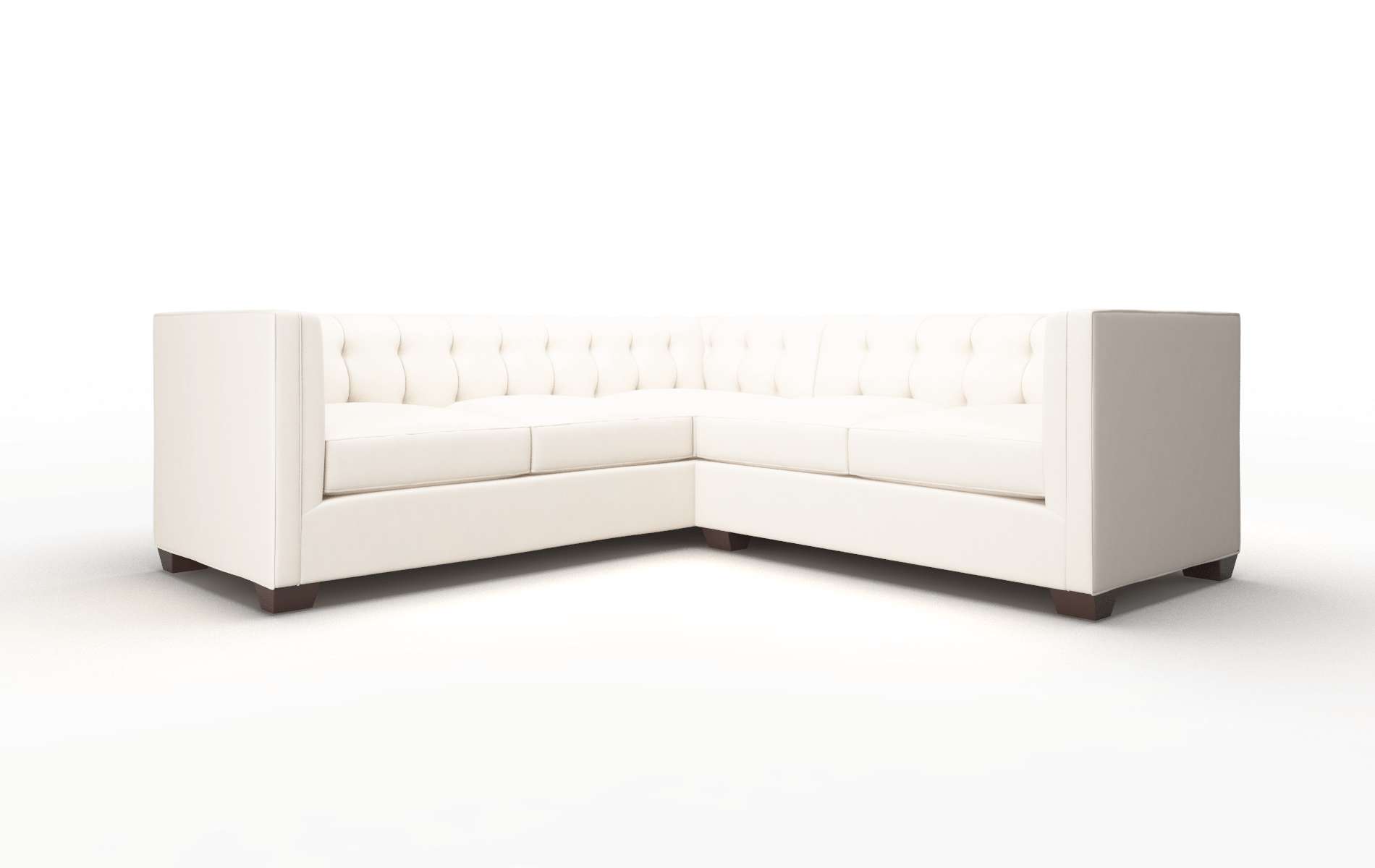 Grant Blanche Milky Sectional espresso legs 1