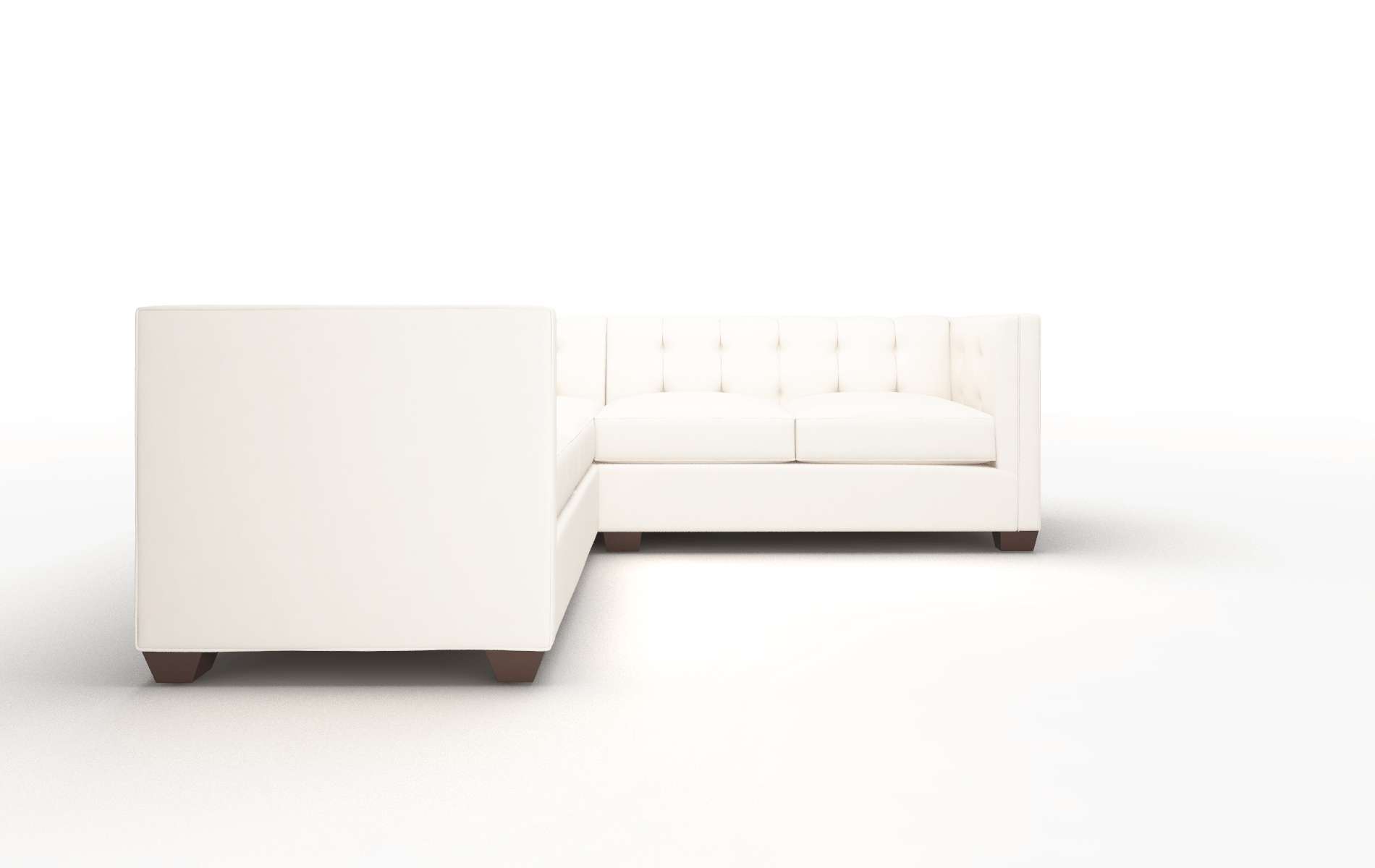 Grant Blanche Milky Sectional espresso legs 2