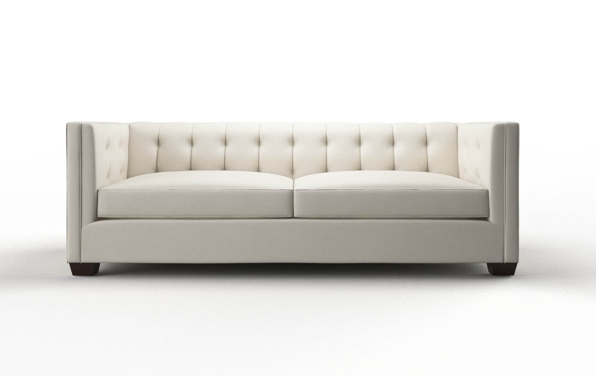 Grant Bungalow Ivory Sofa espresso legs