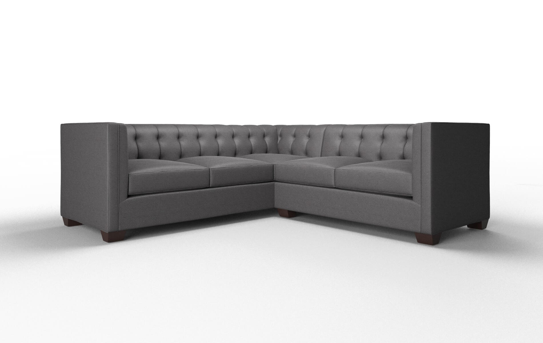 Grant Catalina Charcoal Sectional espresso legs 1