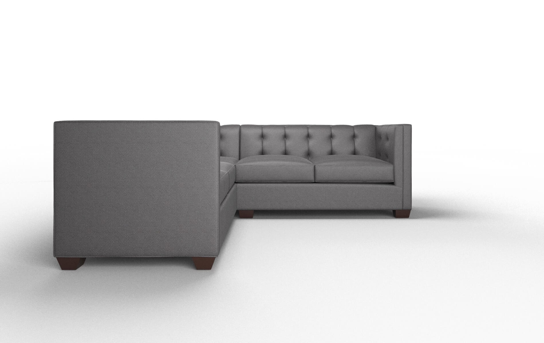 Grant Catalina Charcoal Sectional espresso legs 2