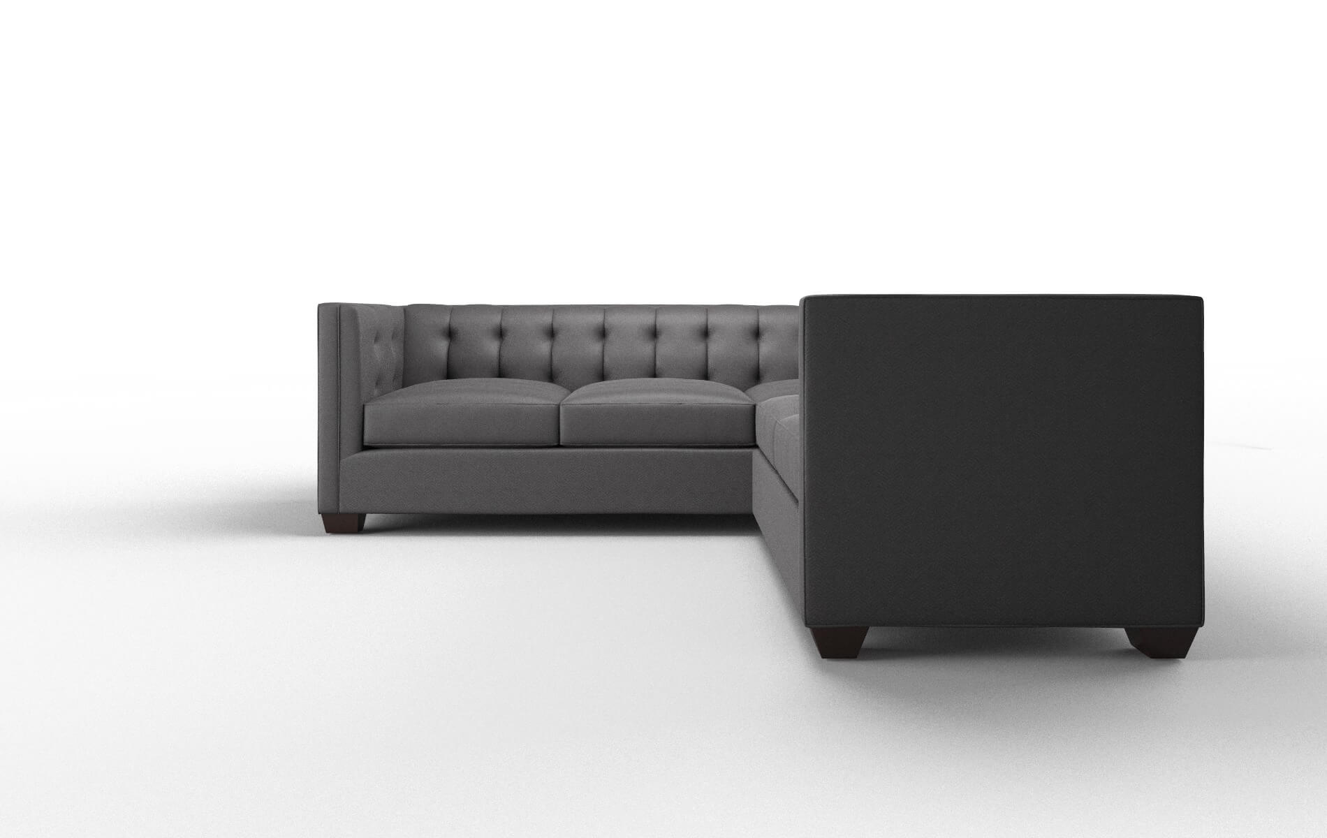 Grant Catalina Charcoal Sectional espresso legs 5
