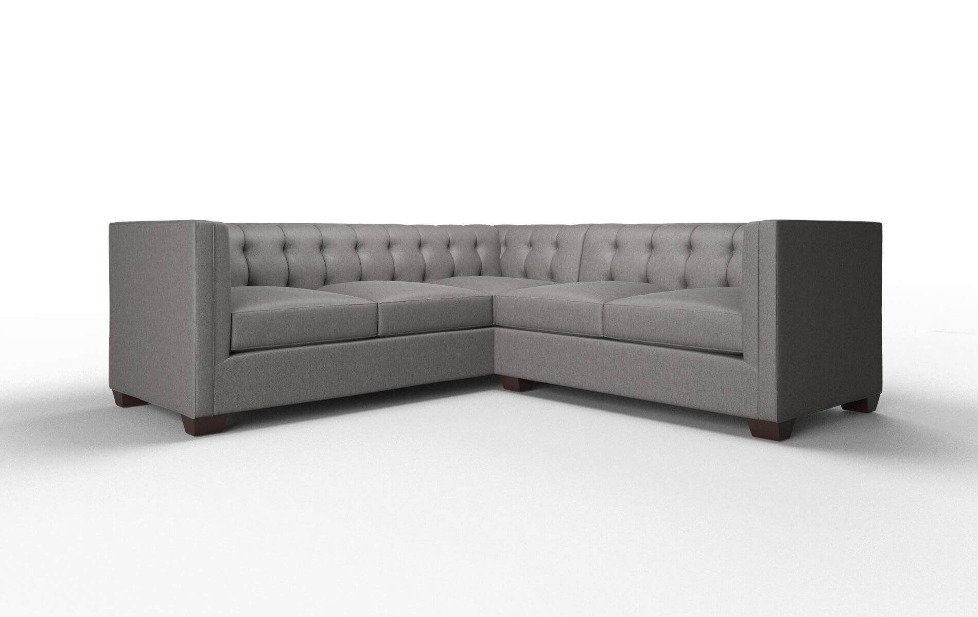 Grant Cosmo Charcoal Sectional espresso legs 1