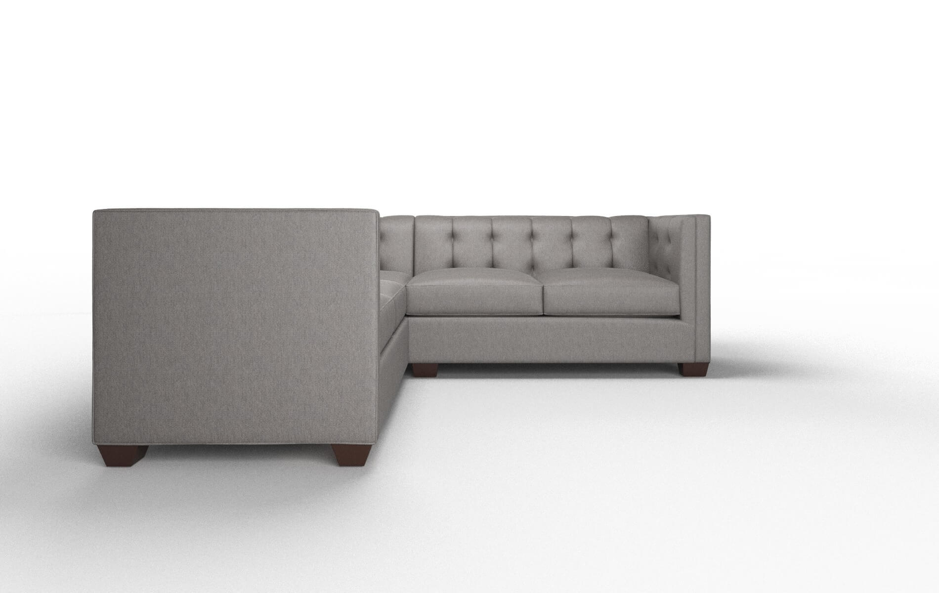 Grant Cosmo Charcoal Sectional espresso legs 2