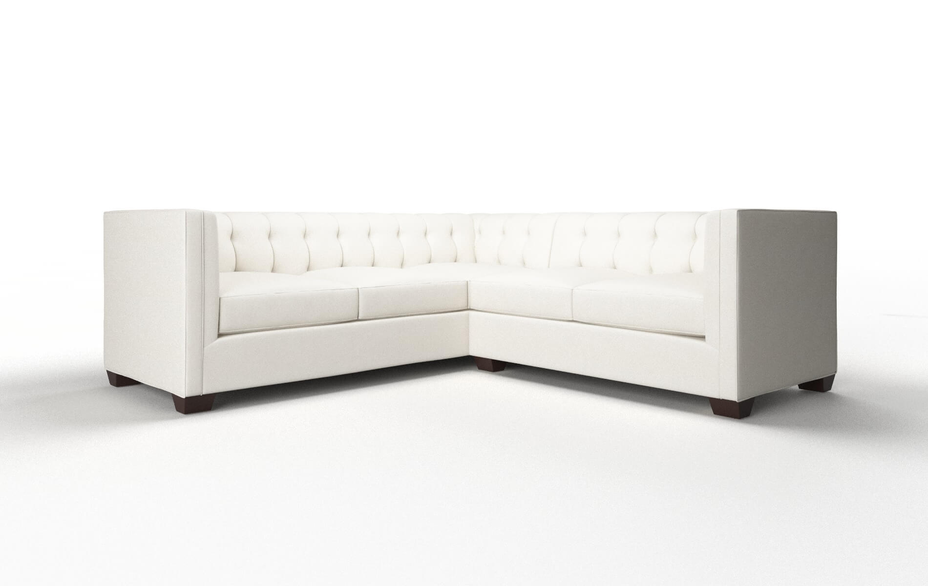 Grant Cosmo Ivory Sectional espresso legs 1