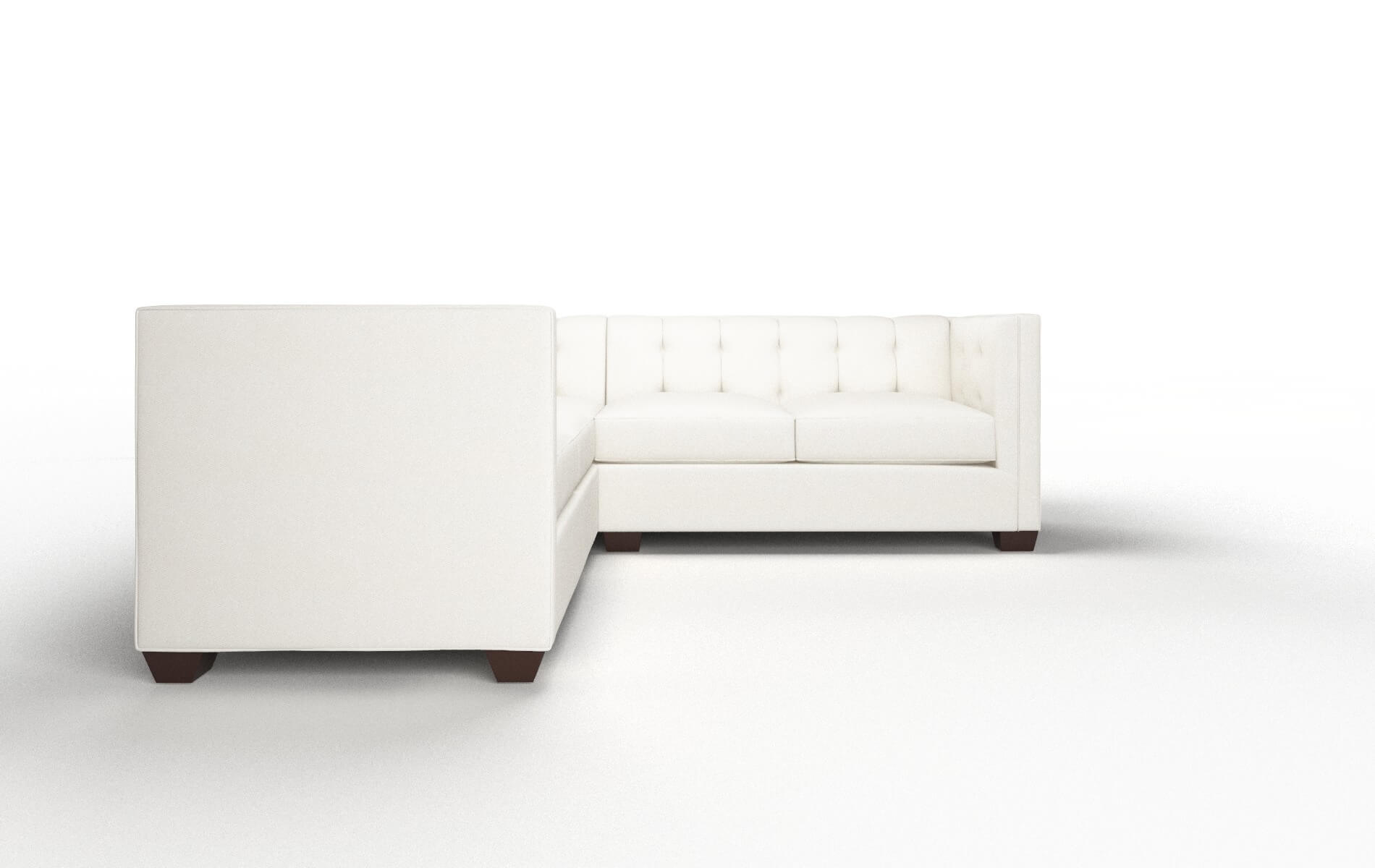 Grant Cosmo Ivory Sectional espresso legs 2