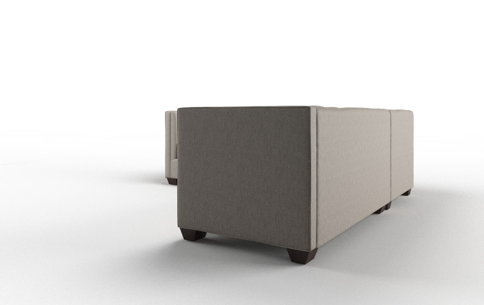 Grant Cosmo Taupe Sectional espresso legs 4