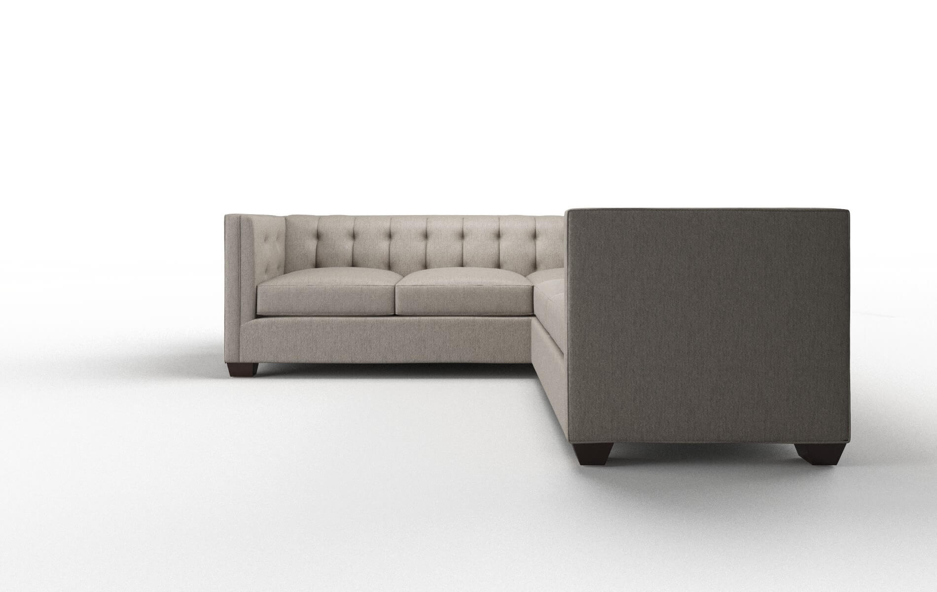 Grant Cosmo Taupe Sectional espresso legs 5