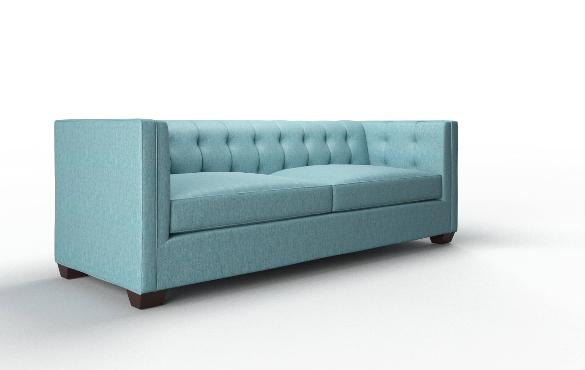Grant Cosmo Turquoise Sofa espresso legs 2