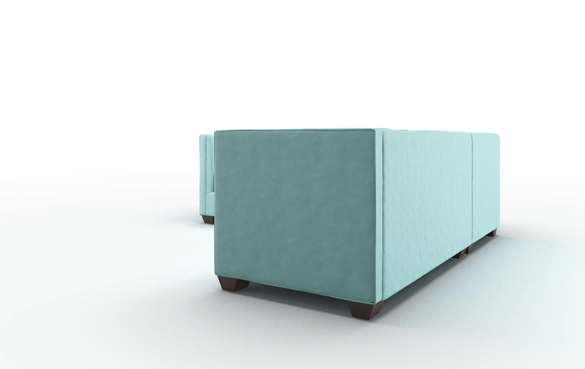 Grant Curious Turquoise Sectional espresso legs 4