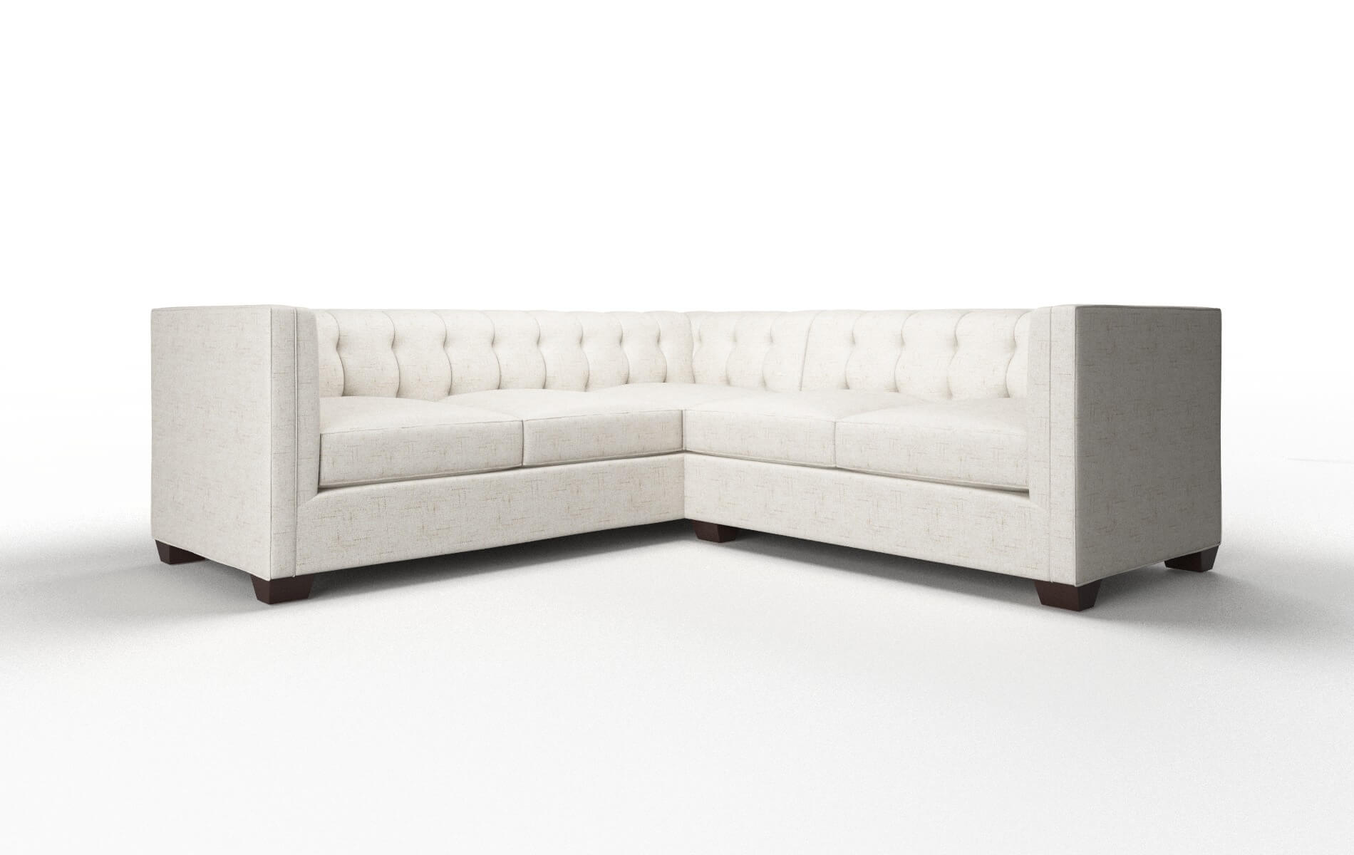 Grant Derby Taupe Sectional espresso legs 1