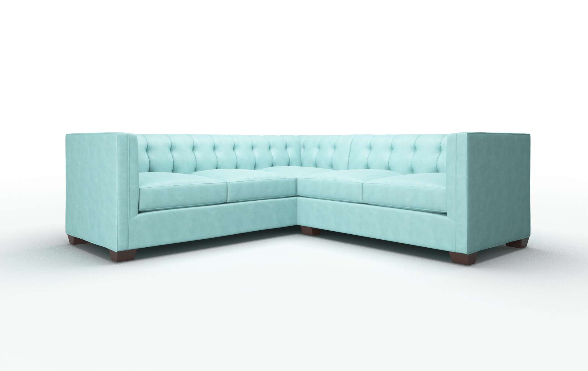 Grant Dream_d French_blue Sectional espresso legs 1