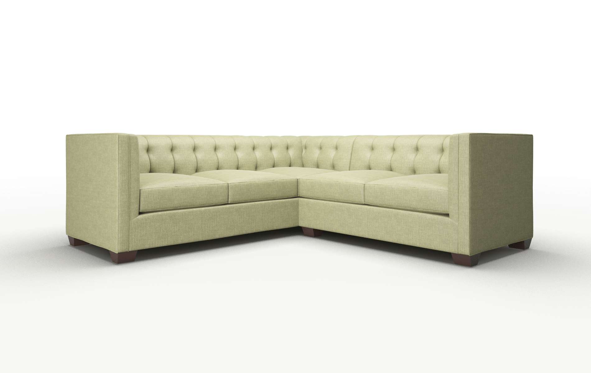 Grant Durham Lime Sectional espresso legs 1