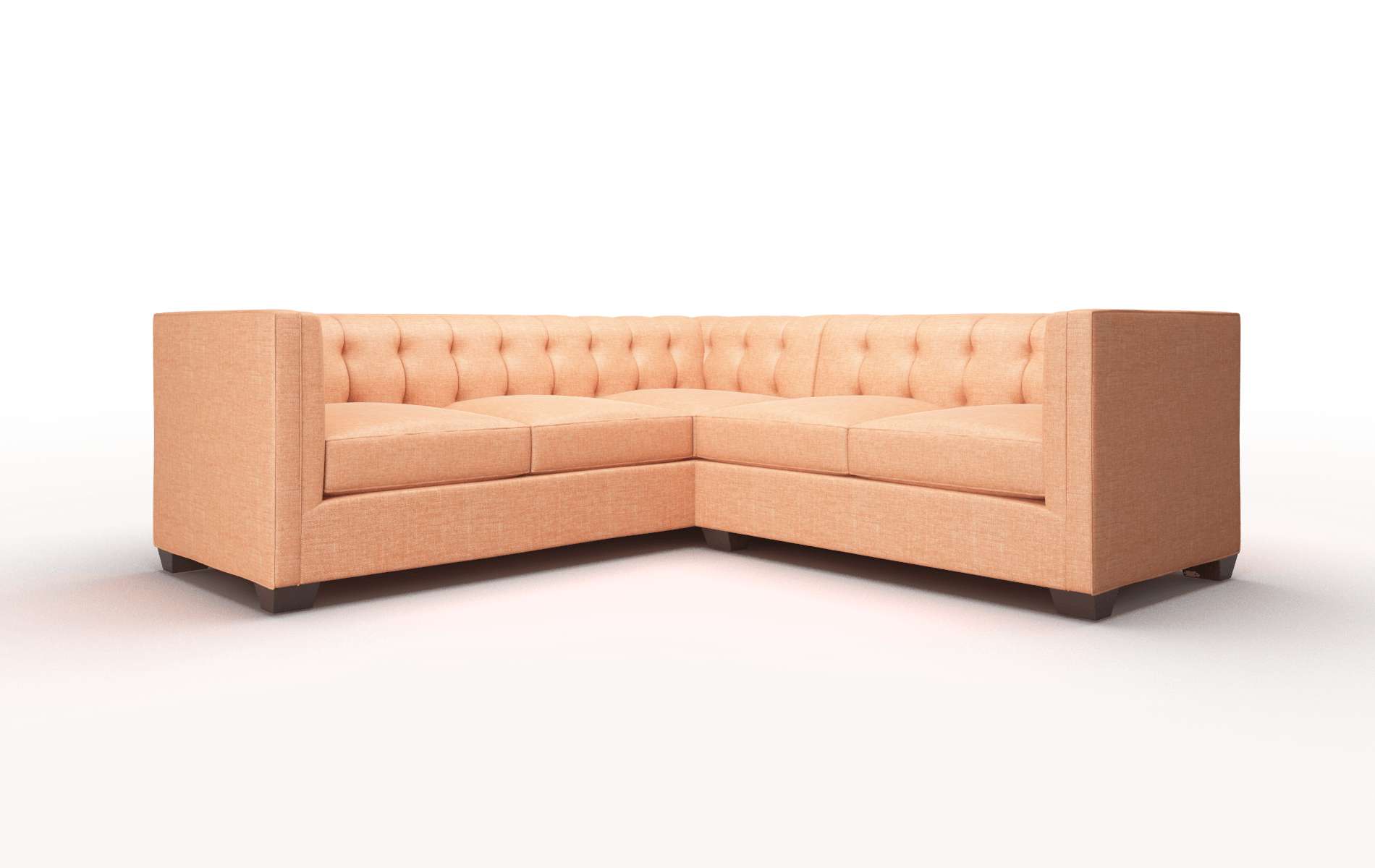 Grant Durham Tangerine Sectional espresso legs 1