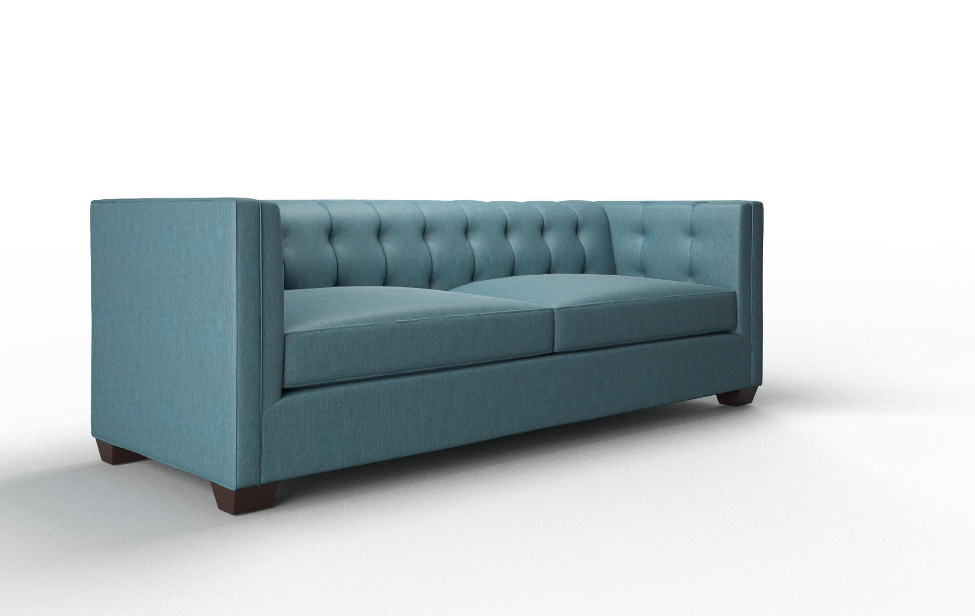 Grant Hepburn Teal Sofa espresso legs 2