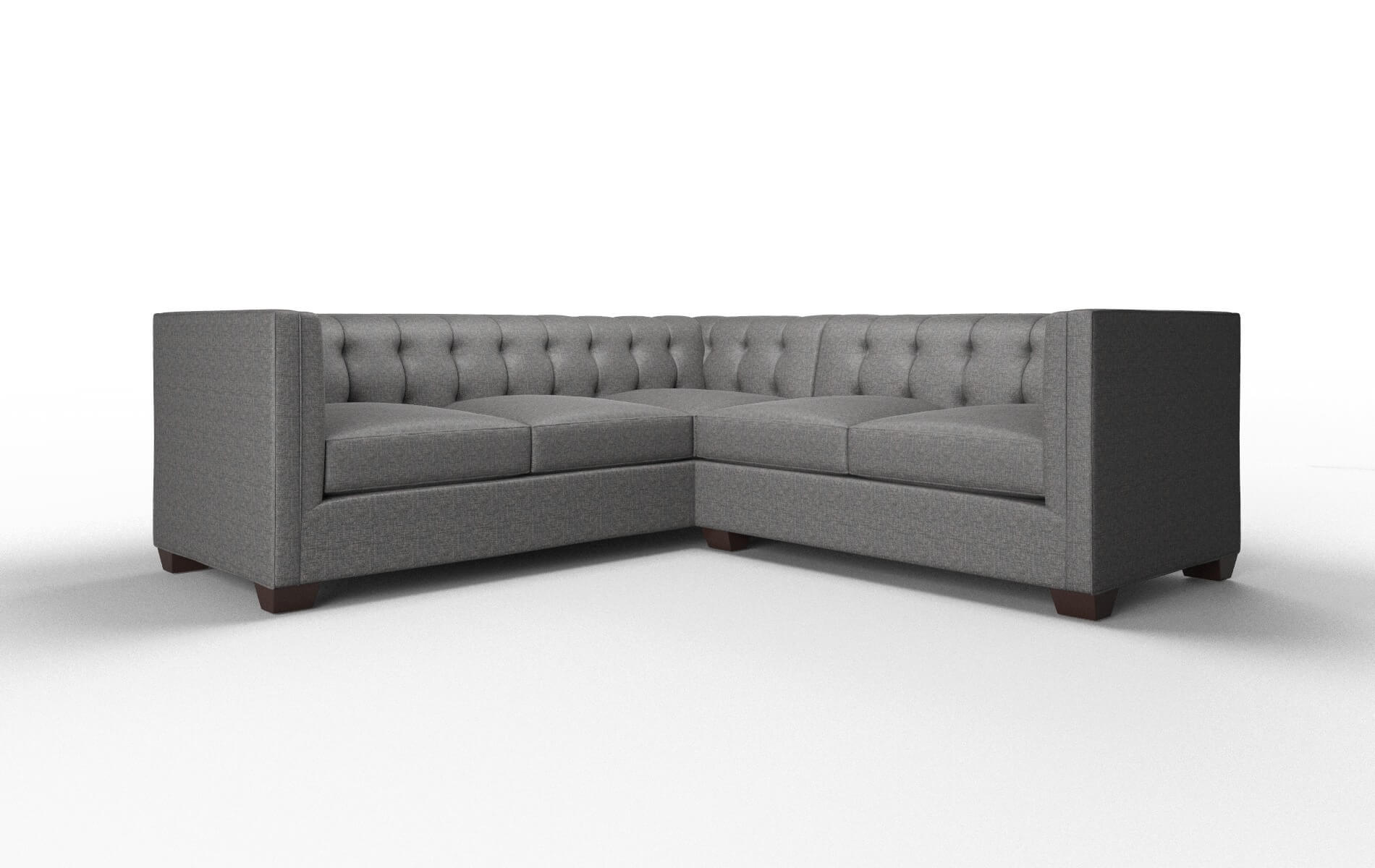 Grant Insight Charcoal Sectional espresso legs 1