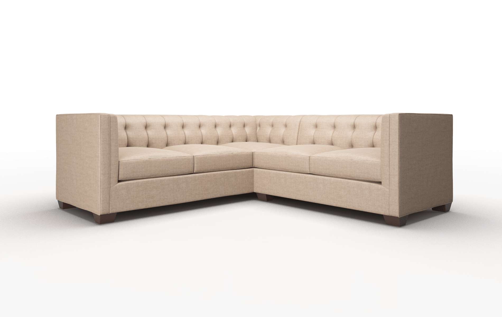 Grant Keylargo Mink Sectional espresso legs 1