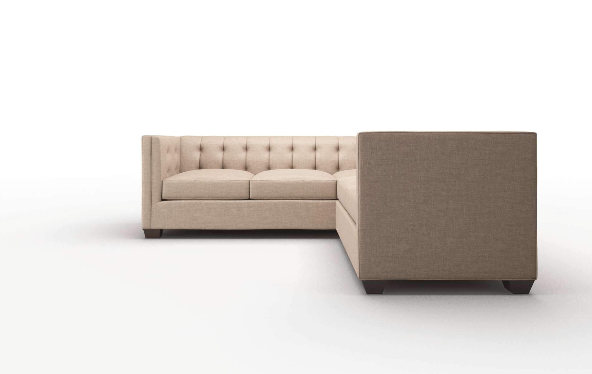 Grant Keylargo Mink Sectional espresso legs 5
