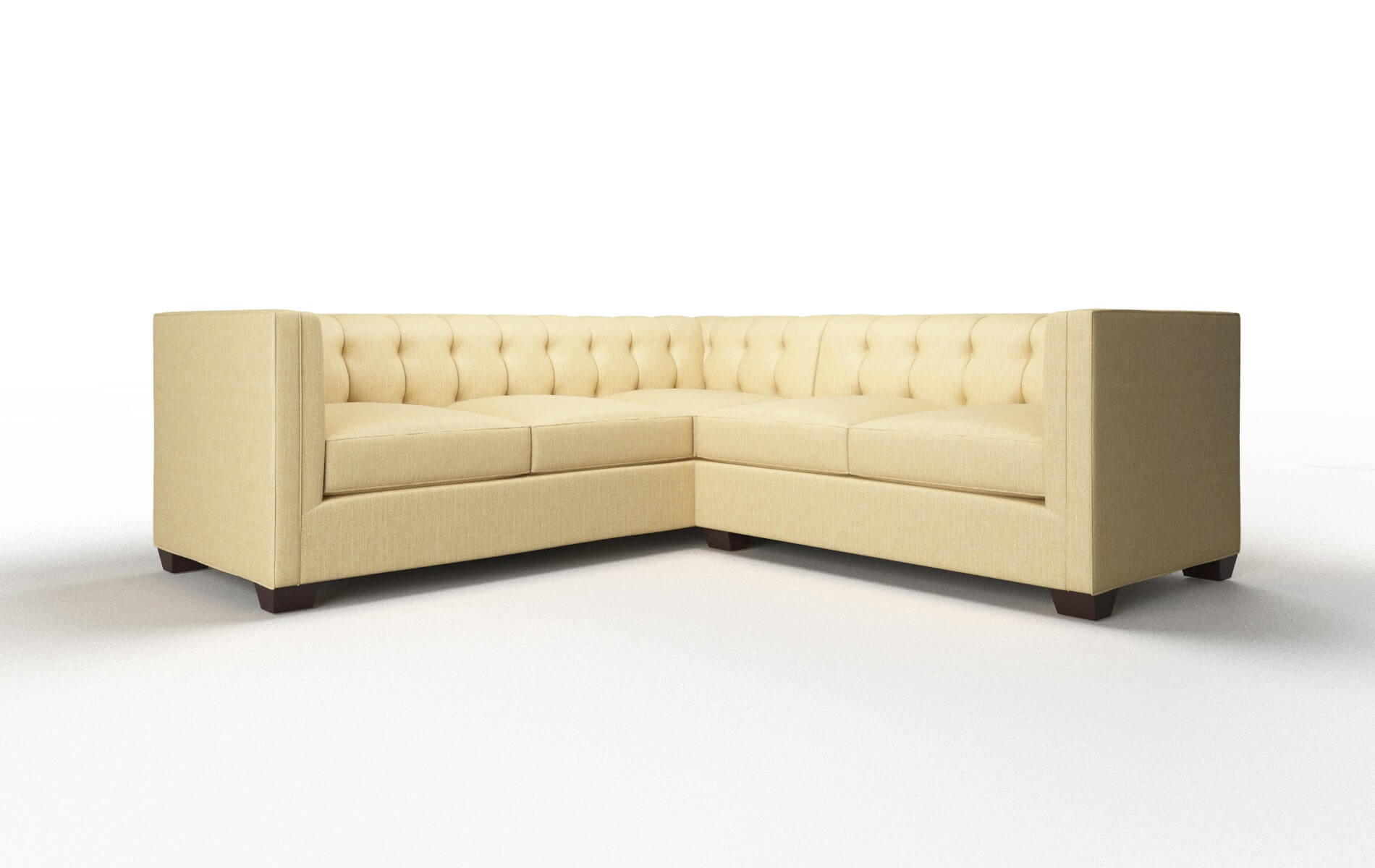 Grant Malibu Maize Sectional espresso legs 1