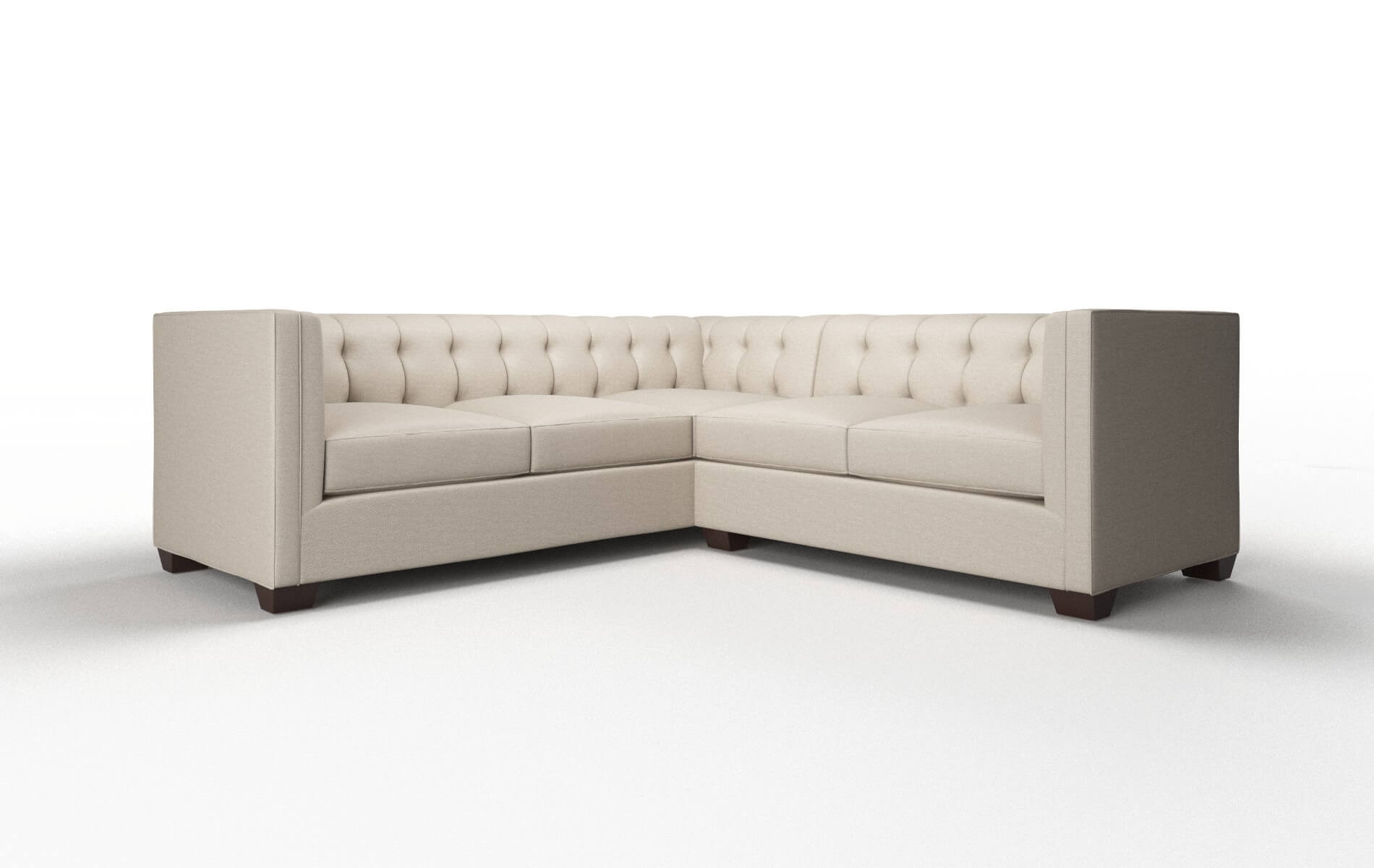 Grant Naples Almond Sectional espresso legs 1