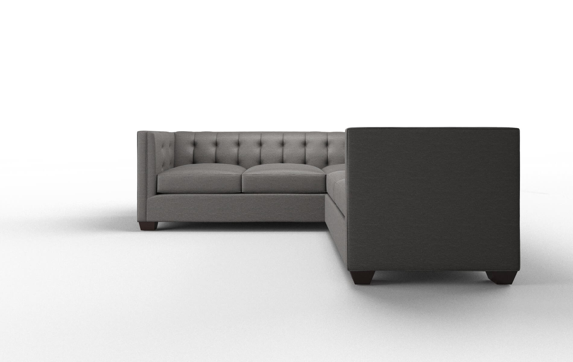 Grant Oscar Grey Sectional espresso legs 5