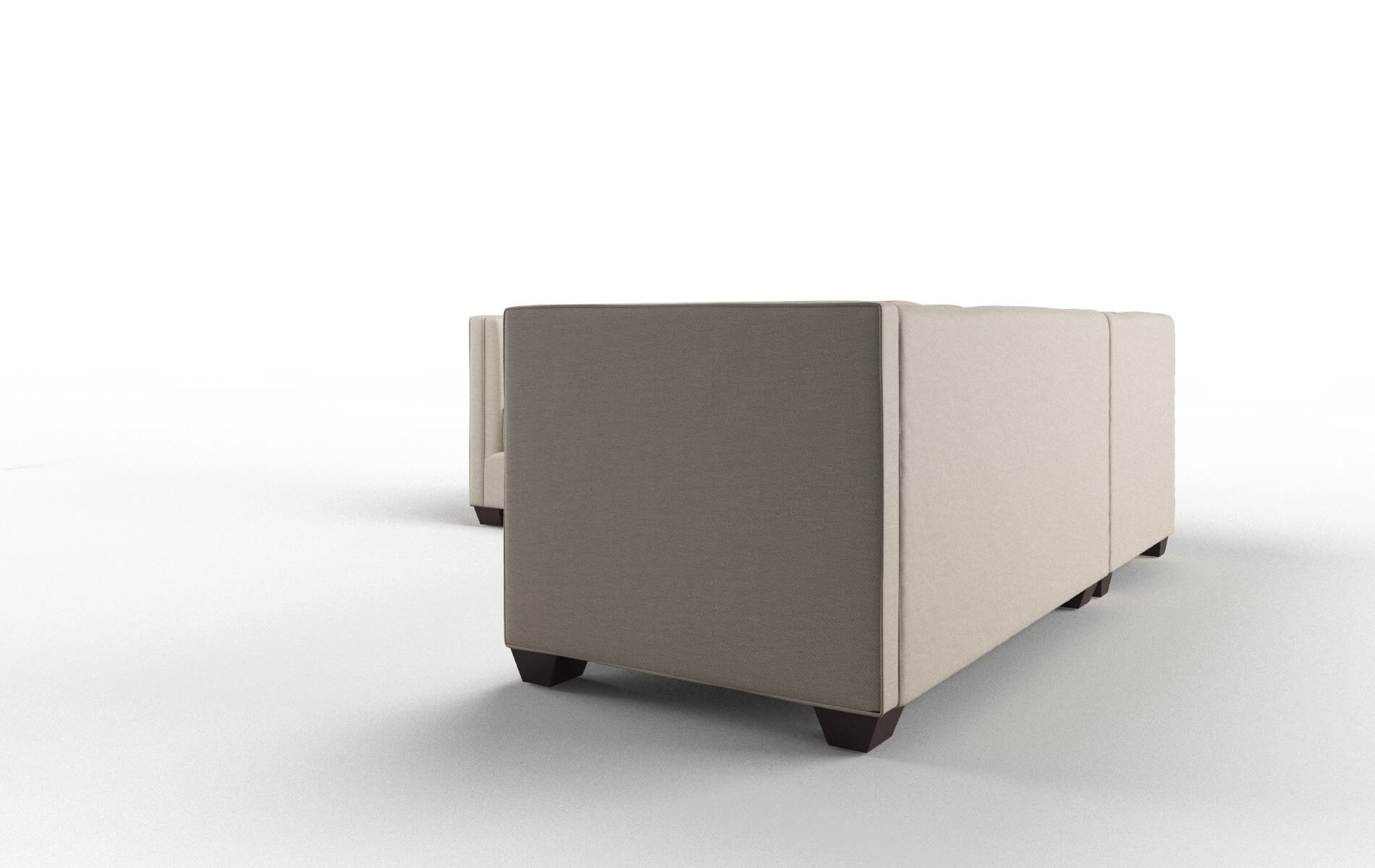 Grant Oscar Linen Sectional espresso legs 4