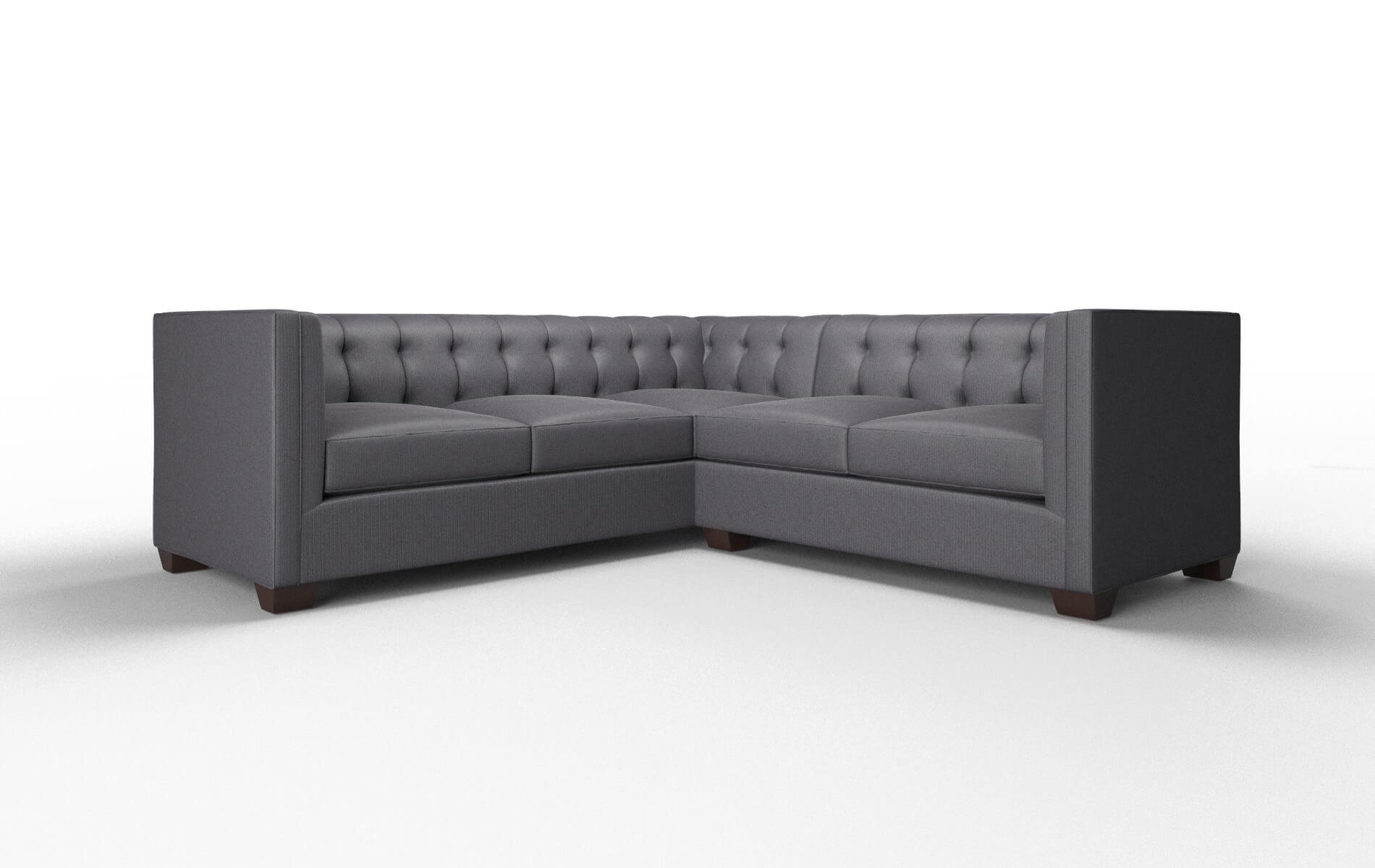 Grant Parker Charcoal Sectional espresso legs 1