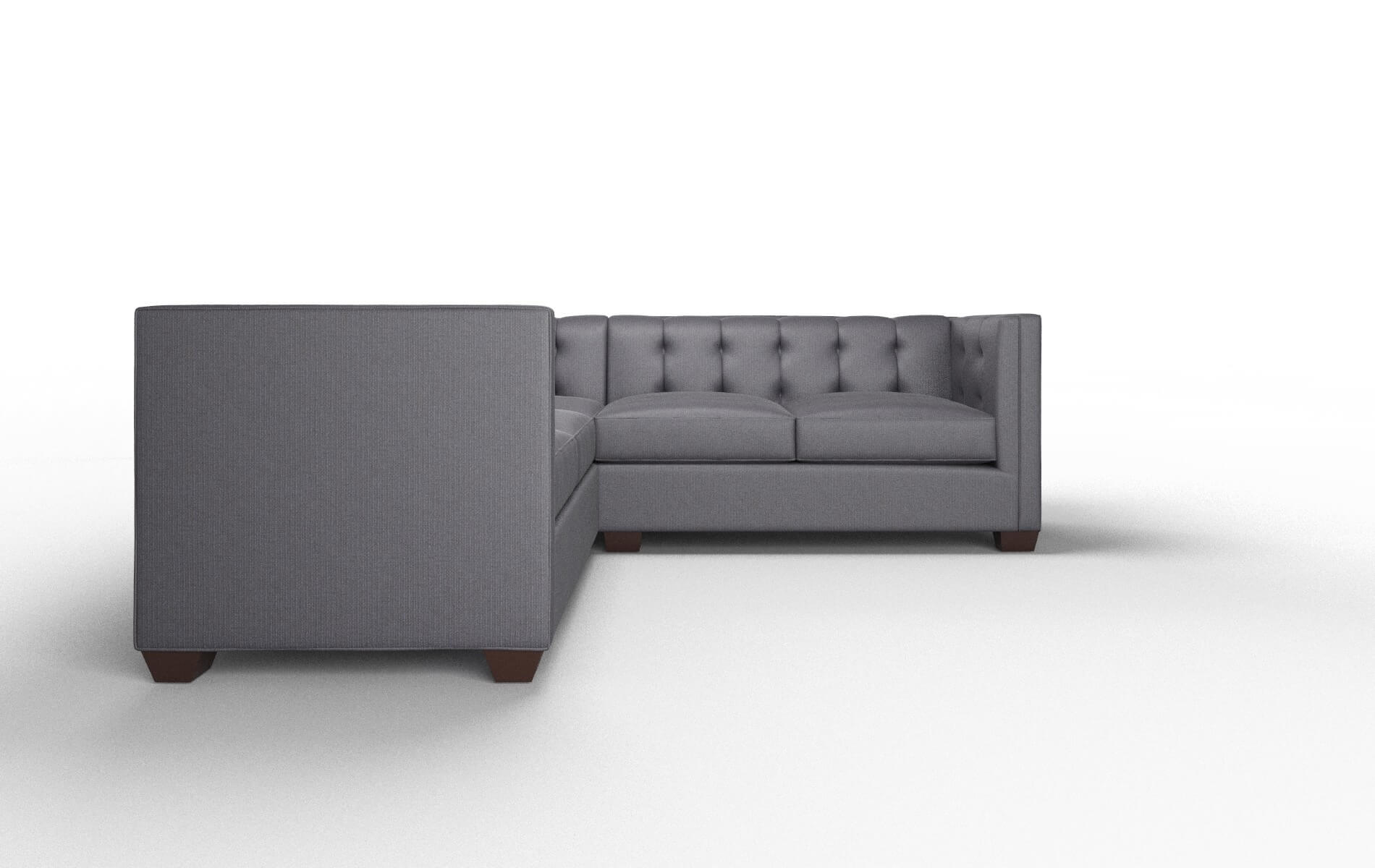 Grant Parker Charcoal Sectional espresso legs 2