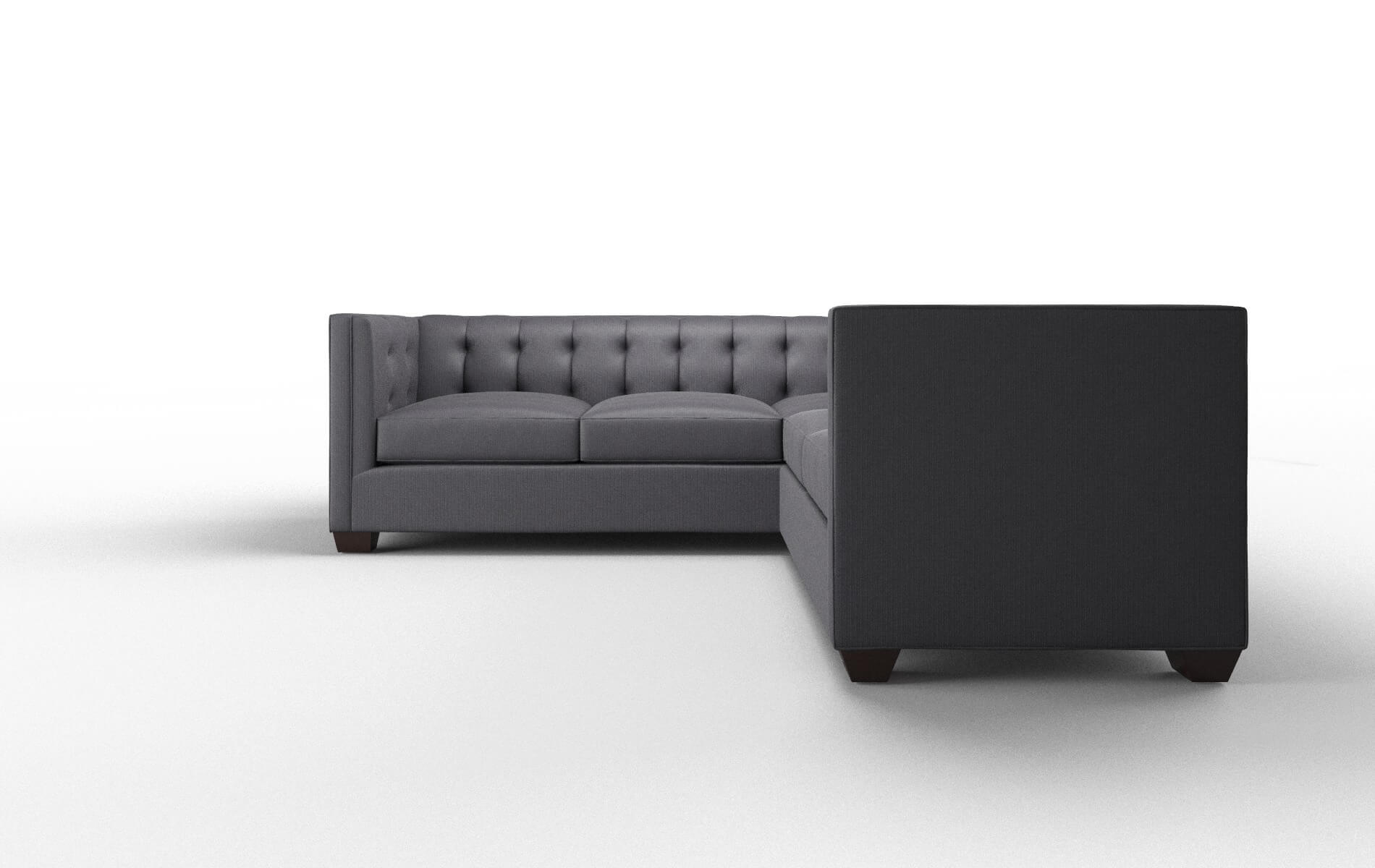 Grant Parker Charcoal Sectional espresso legs 5