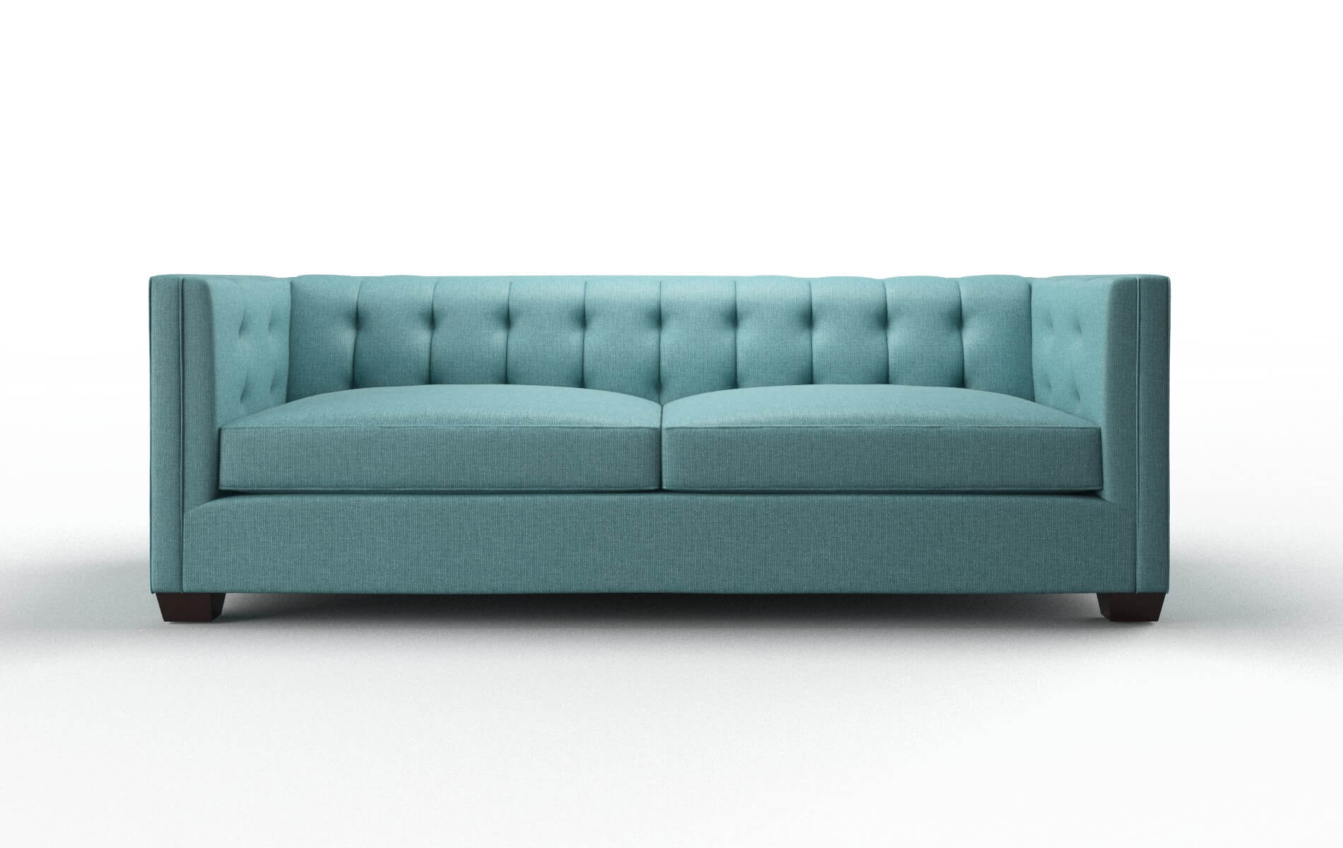 Grant Parker Turquoise Sofa espresso legs 1