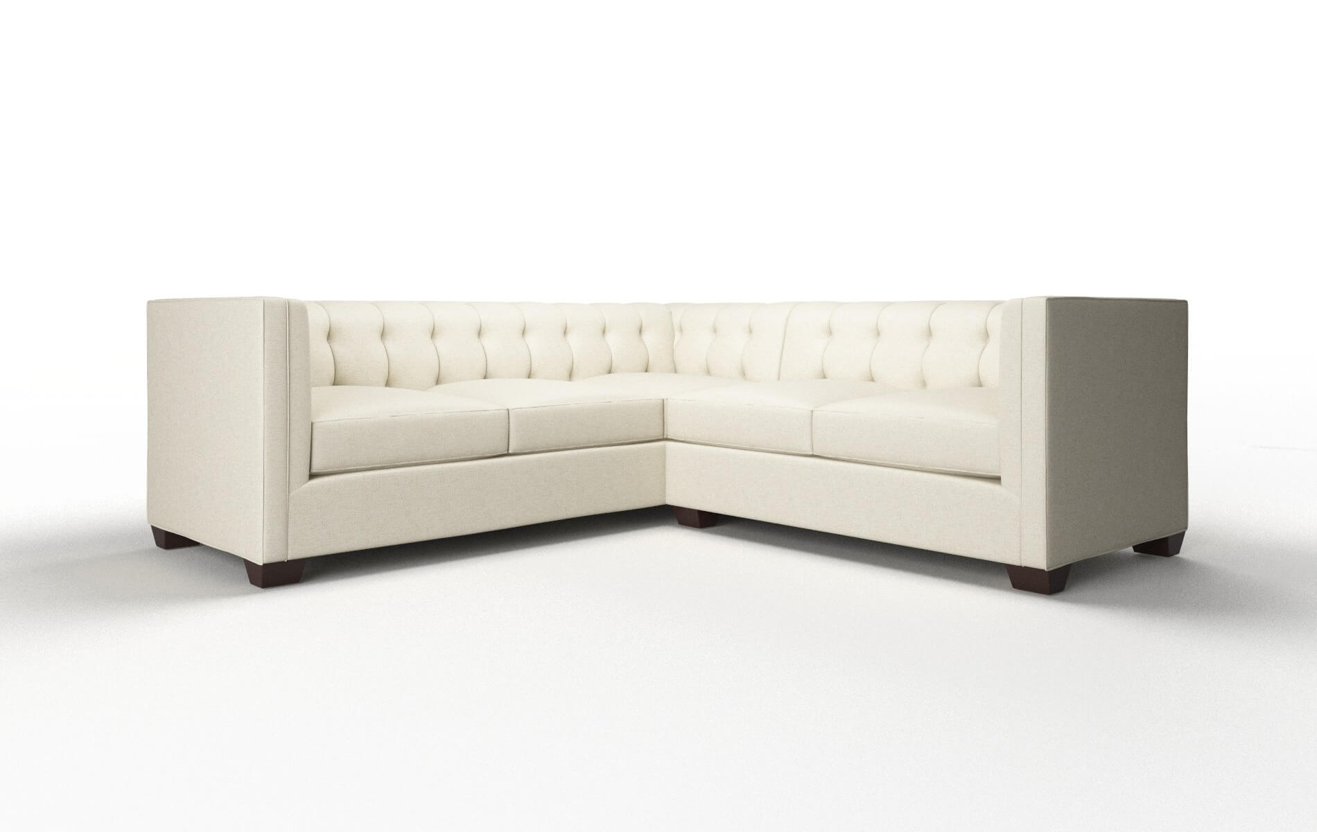 Grant Phoenix Ivory Sectional espresso legs 1