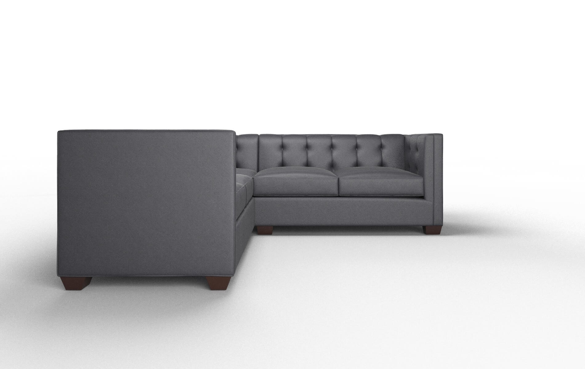 Grant Redondo Navy Sectional espresso legs 2