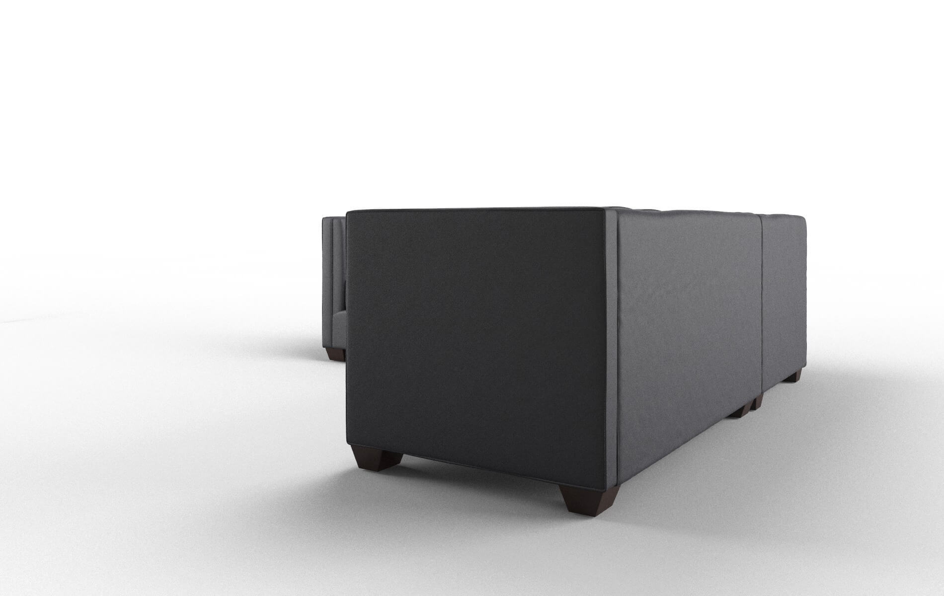 Grant Redondo Navy Sectional espresso legs 4