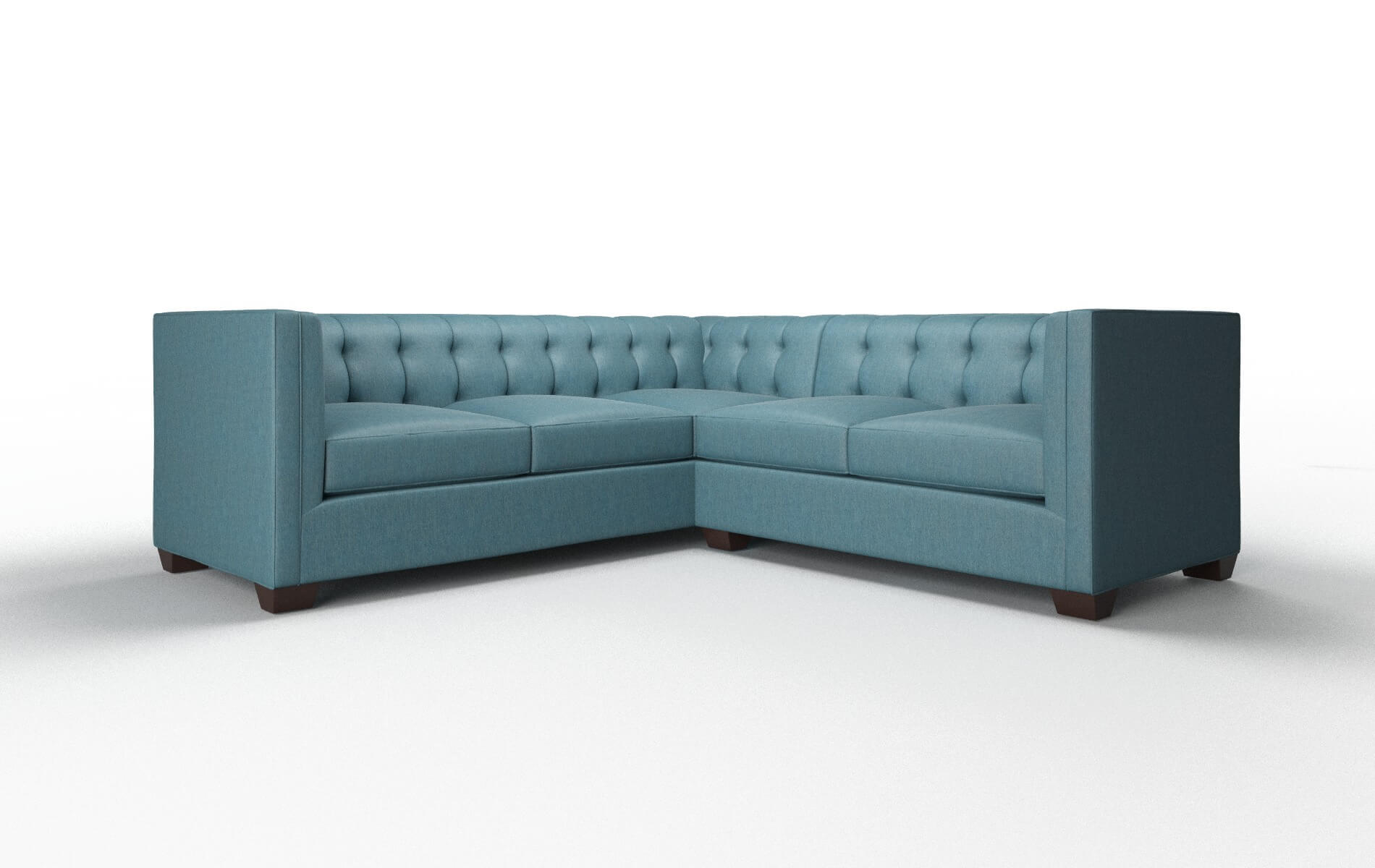 Grant Royale Electric_blue Sectional espresso legs 1