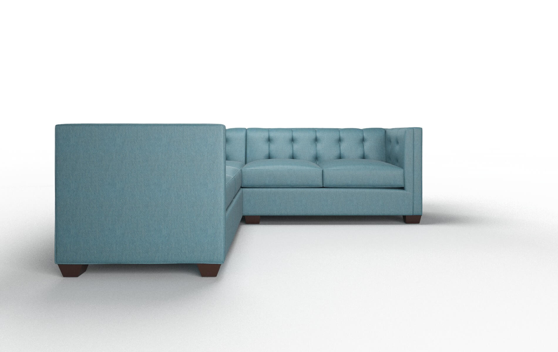 Grant Royale Electric_blue Sectional espresso legs 2