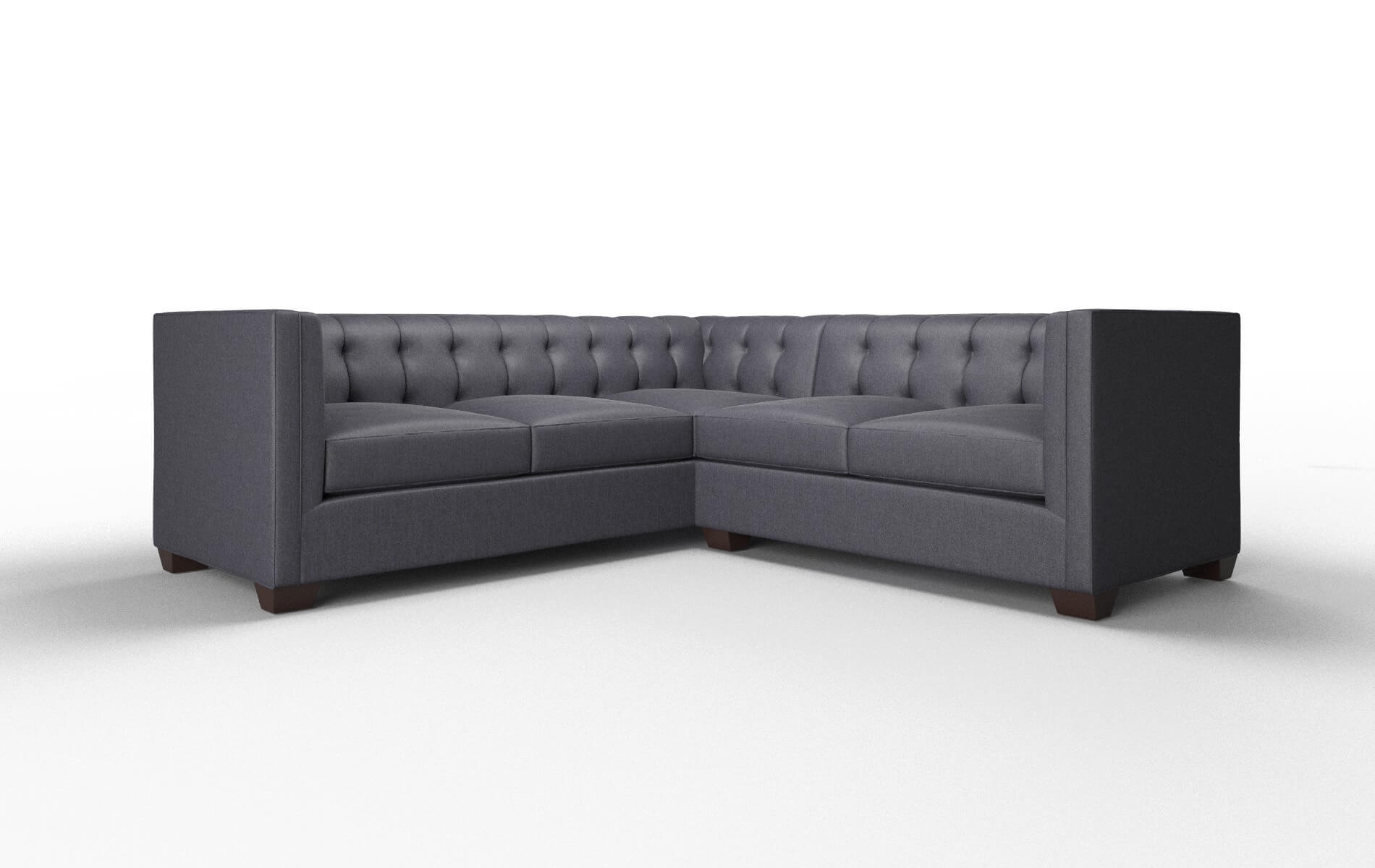 Grant Sasha navy Sectional Espresso Legs  1