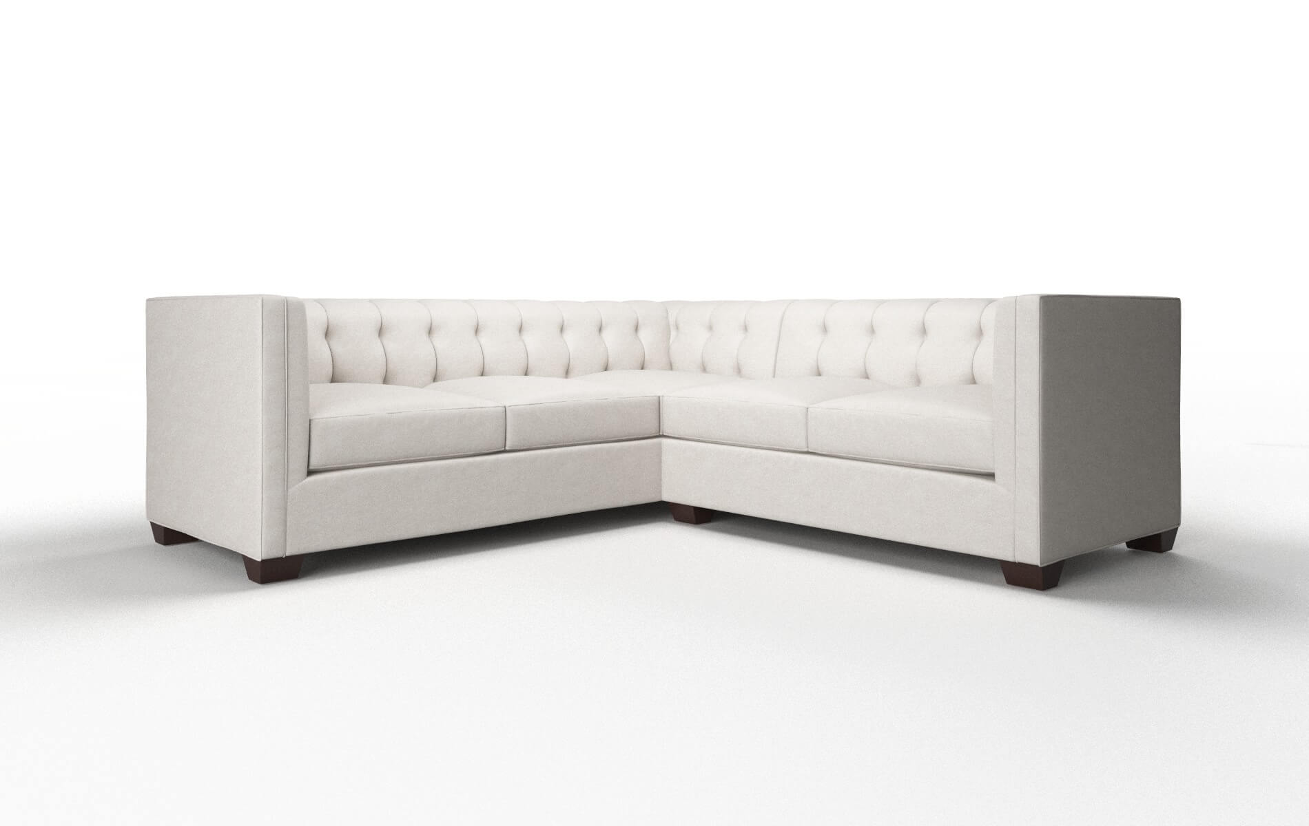 Grant Suave Dove Sectional espresso legs