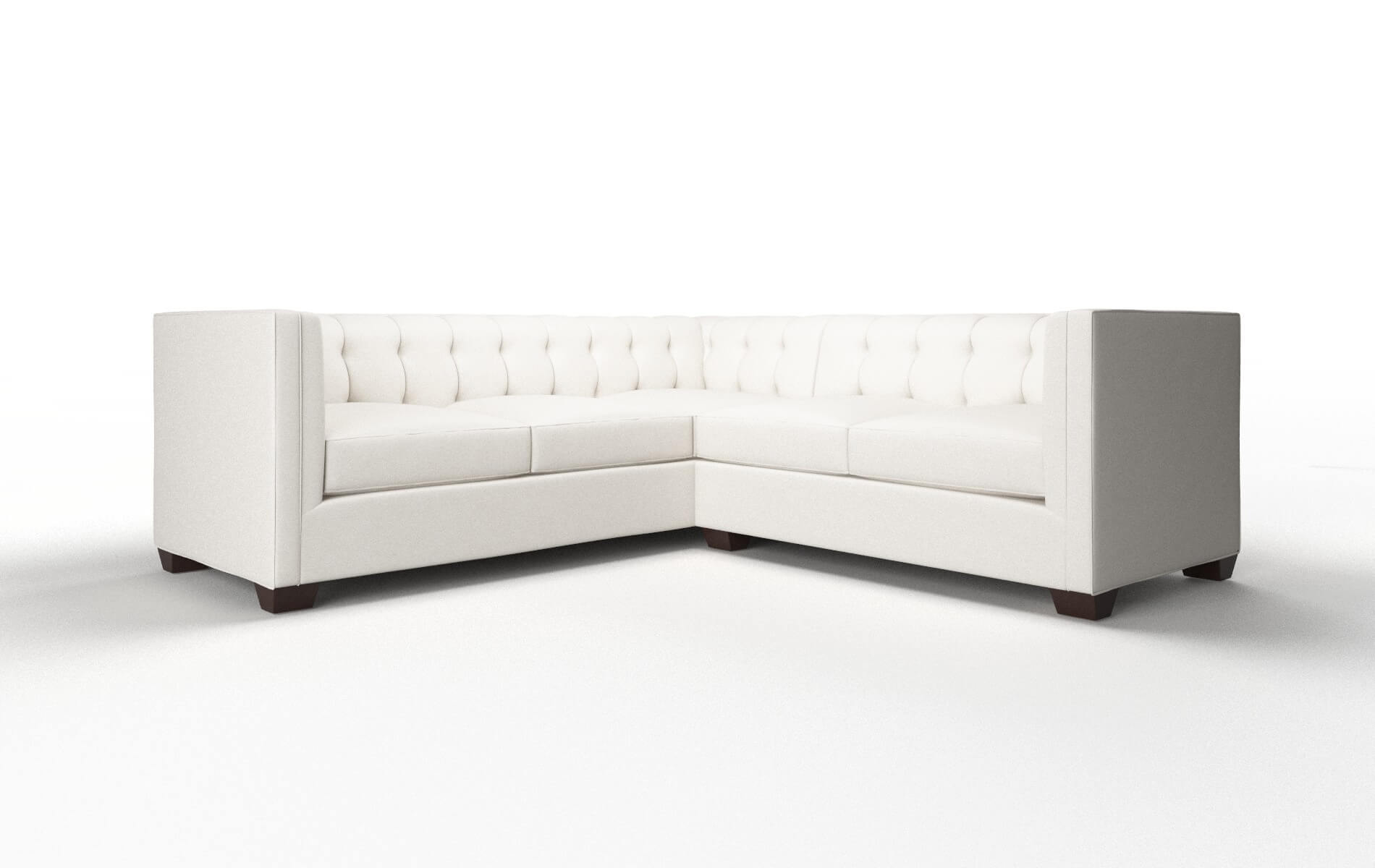 Grant Venice Eggshell Sectional espresso legs 1