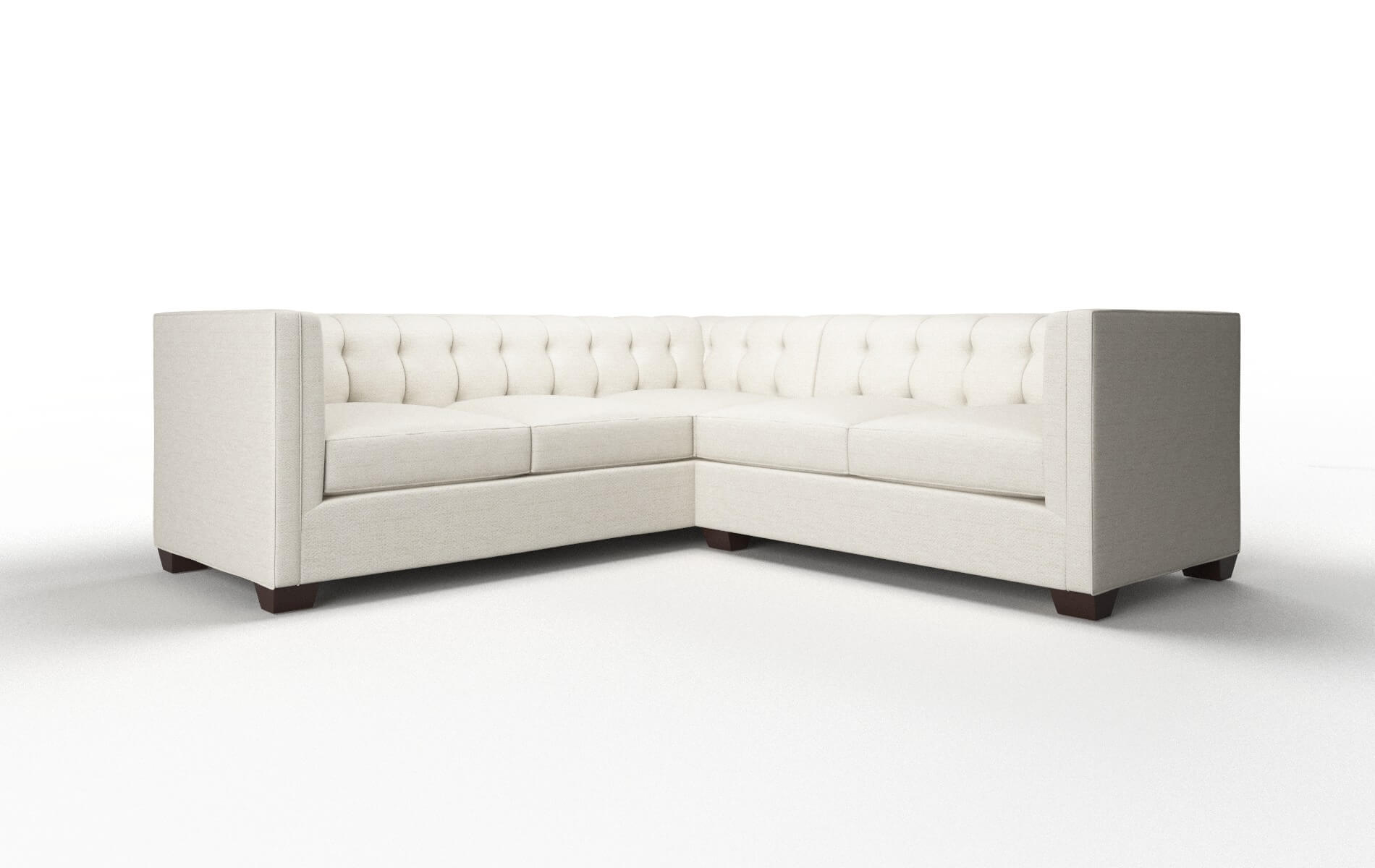 Grant Venus Cream Sectional espresso legs