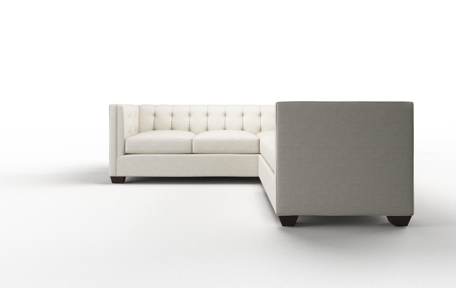 Grant Venus Cream Sectional espresso legs 5