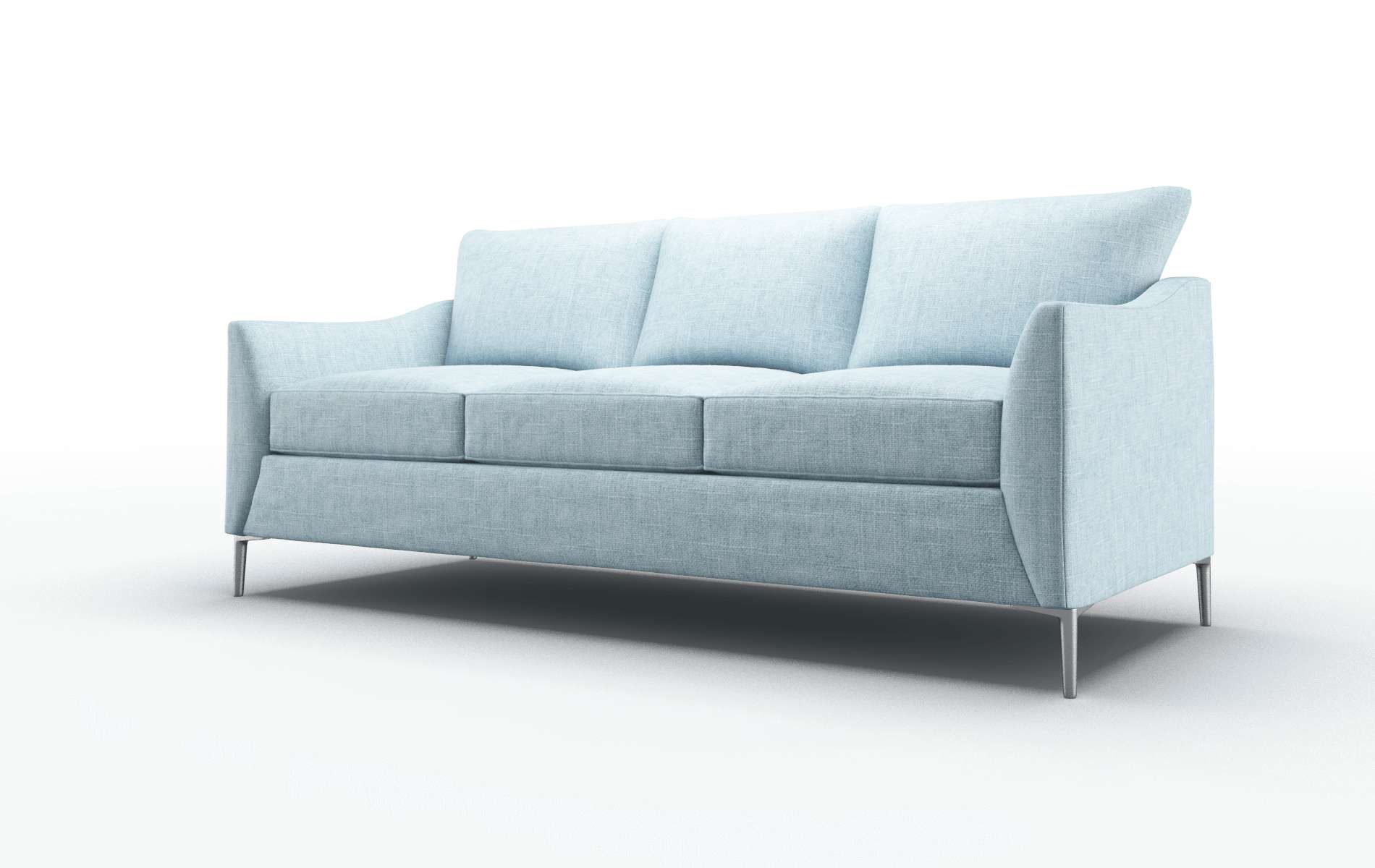 Hamburg Atlas Turquoise Sofa metal legs 4