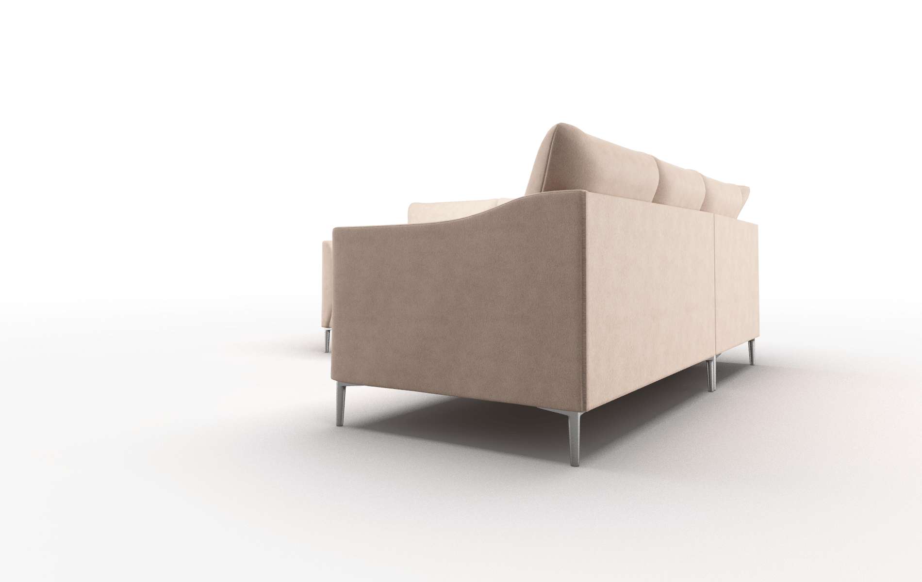Hamburg Bella Cocoa Sectional metal legs 4