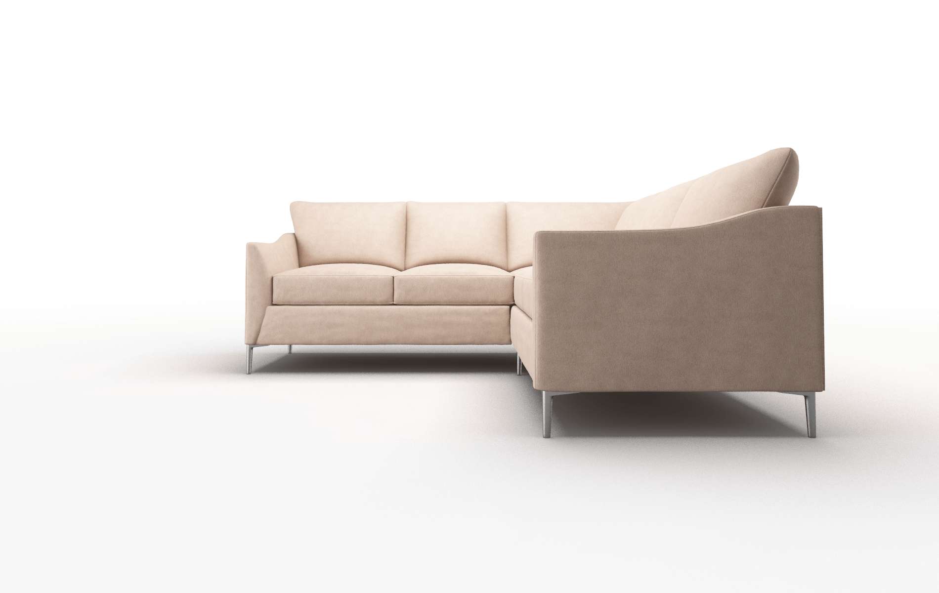 Hamburg Bella Cocoa Sectional metal legs 5